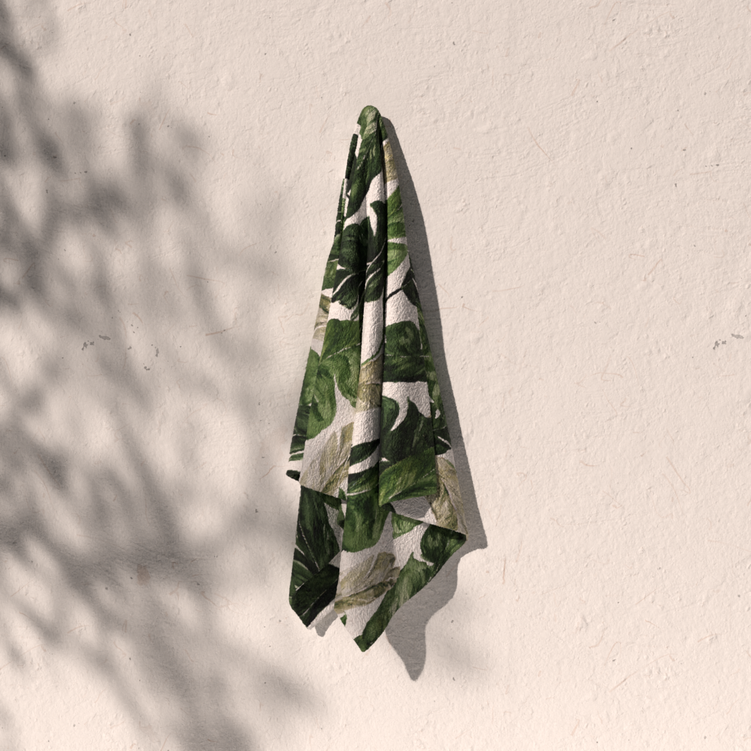 Richy Leaf Beach Towel & Coverup - Lightweight