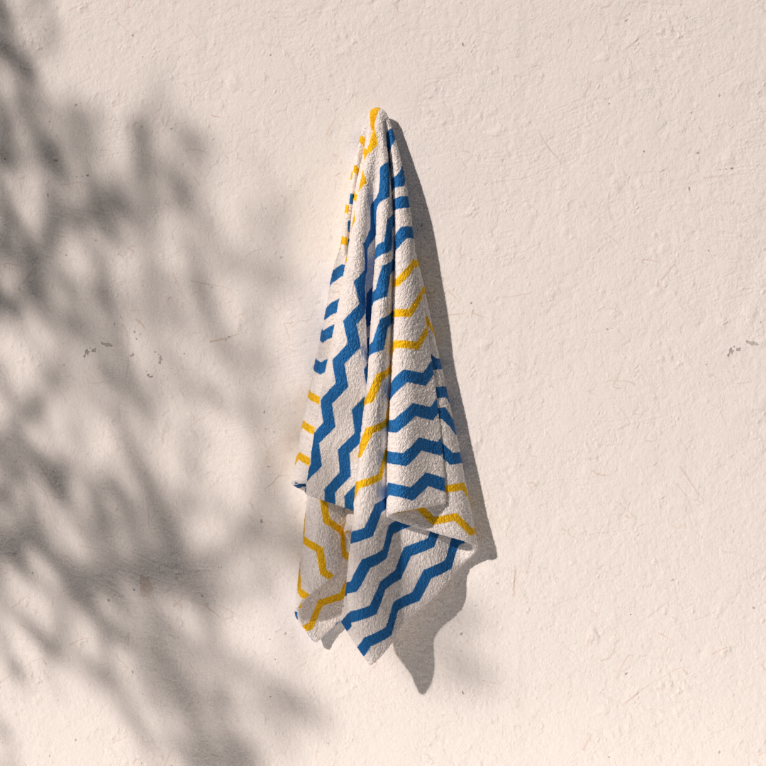 Zig Zag Beach Towel & Coverup - Lightweight