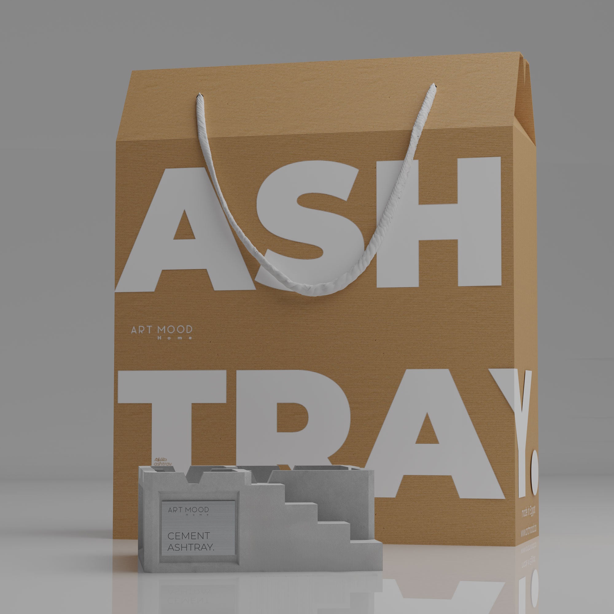 Cendrier en ciment fait main 01 - LOOK BRUT