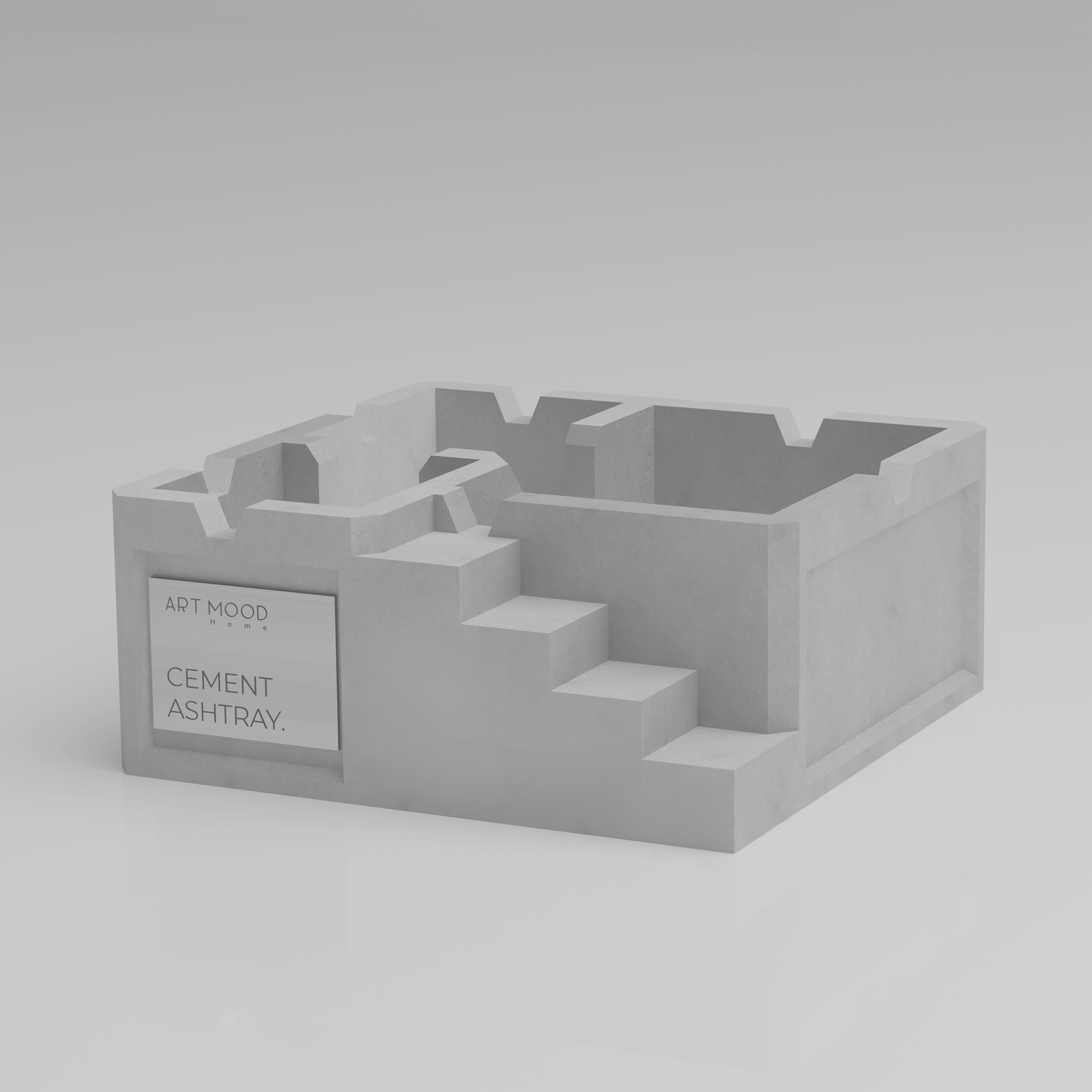 Cendrier en ciment fait main 01 - LOOK BRUT