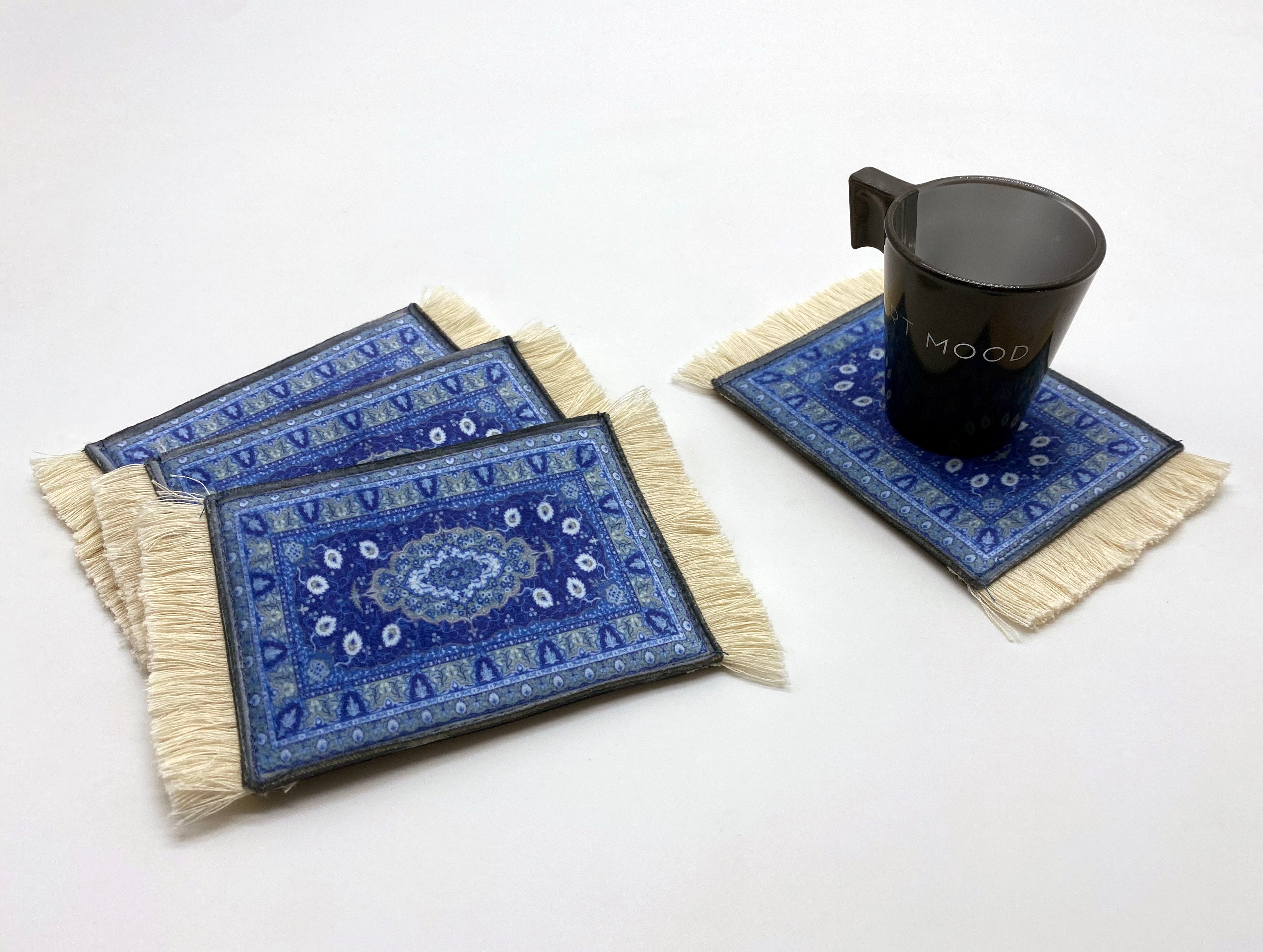 ENSEMBLE DE DESSOUS DE VERRE DE TAPIS - DESIGN 6