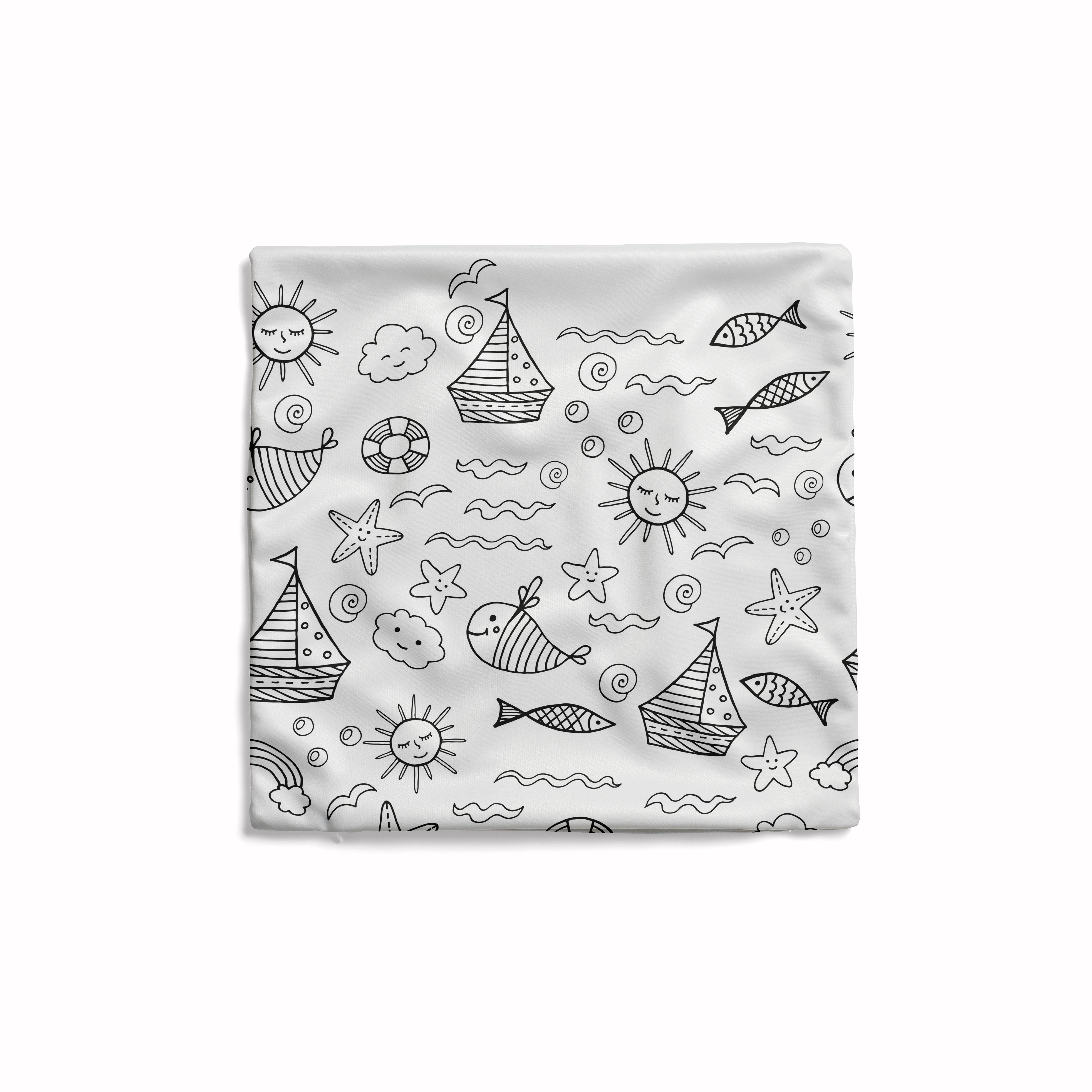 Coloring Cushion - Boats Design