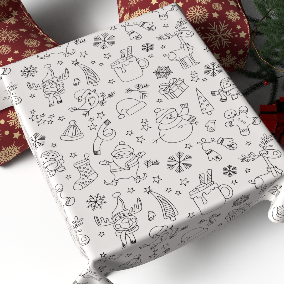 Nappe à colorier - Design de Noël