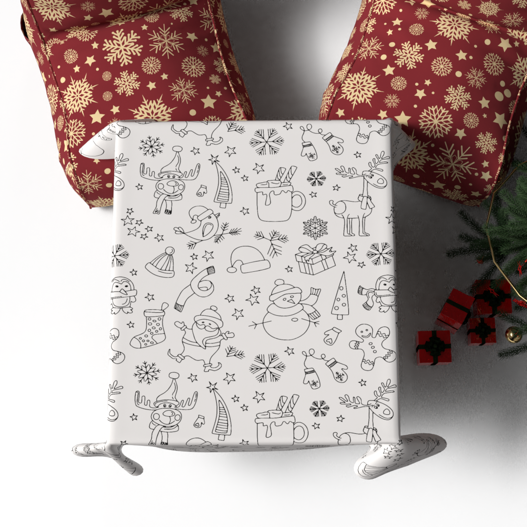Nappe à colorier - Design de Noël