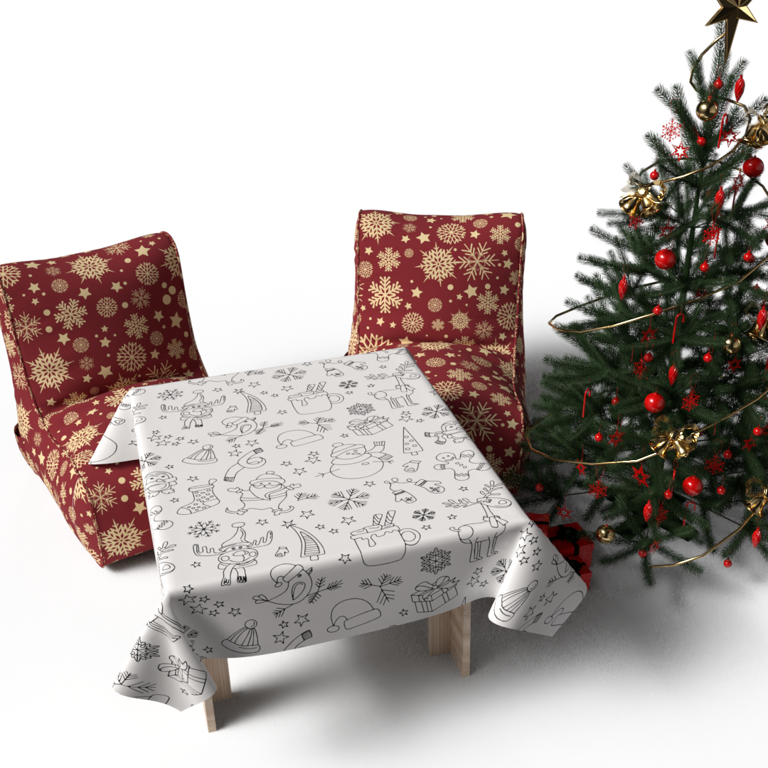 Nappe à colorier - Design de Noël