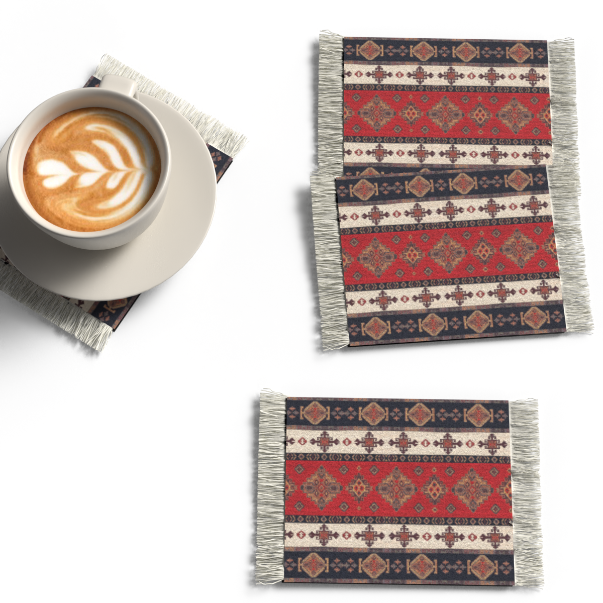 RUG COASTER SET - DESIGN 12