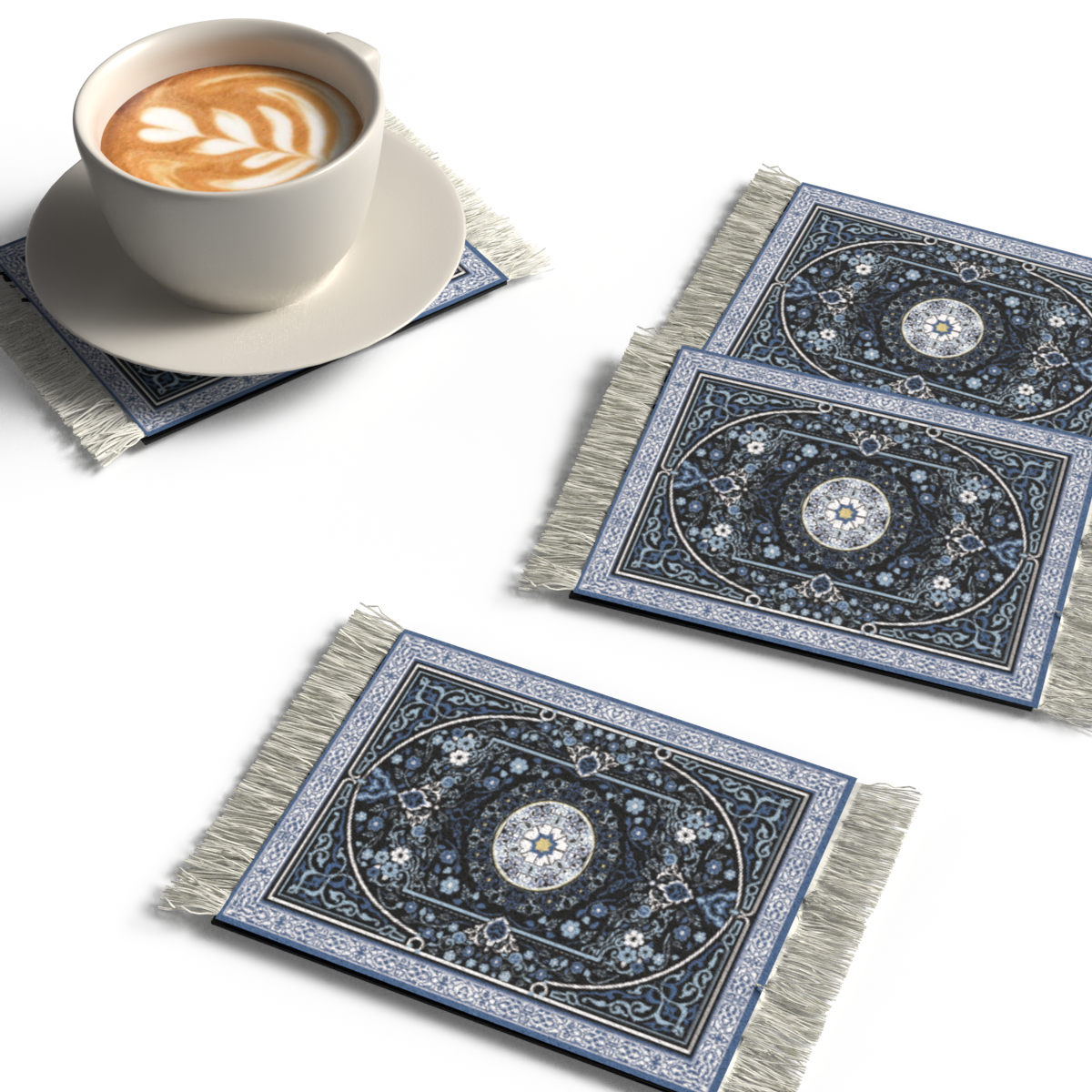 ENSEMBLE DE DESSOUS DE VERRE DE TAPIS - DESIGN 7