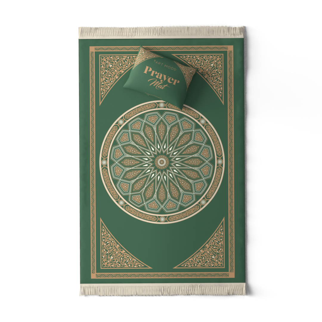 Prayer Mat AL-Qubba Green - Velvet