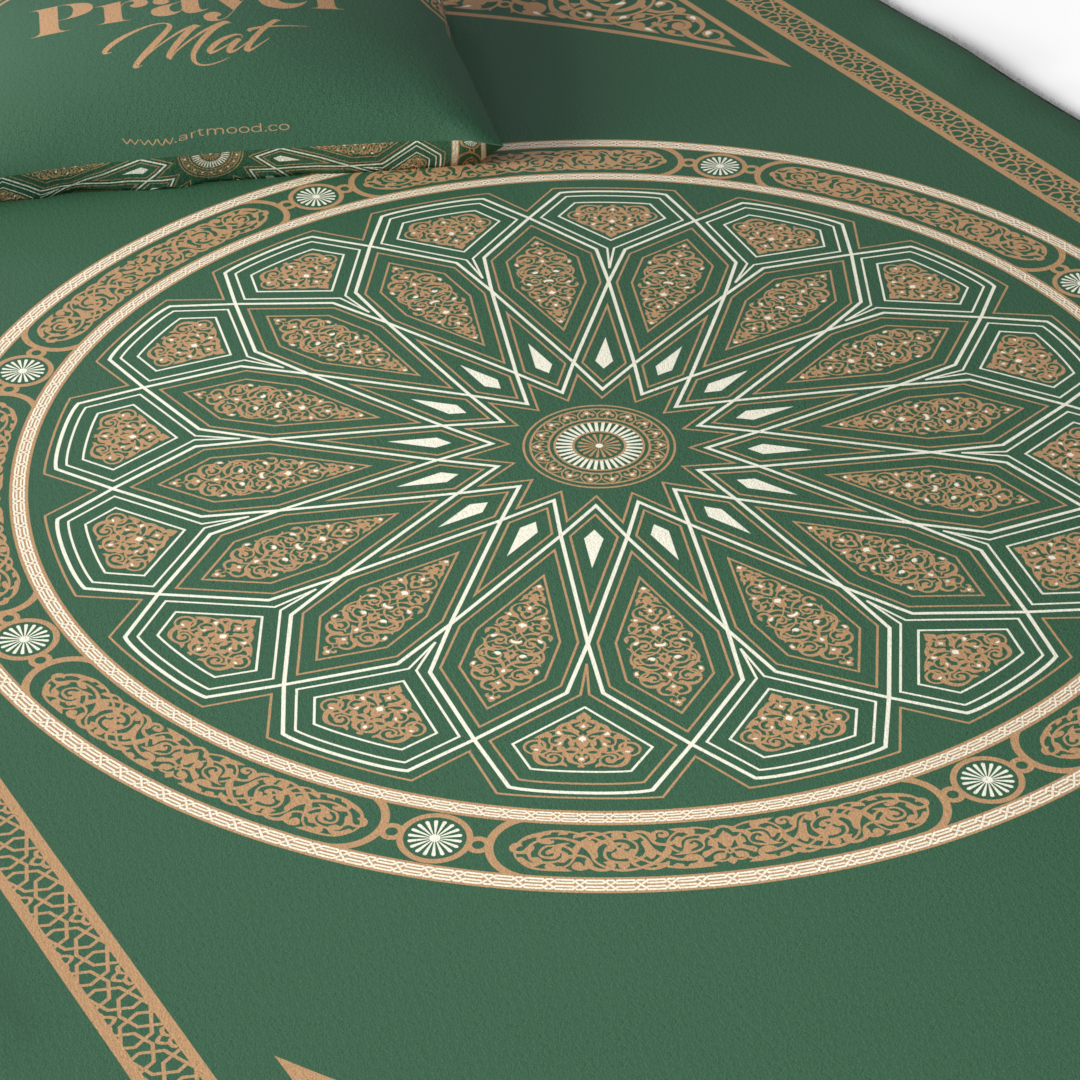 Prayer Mat AL-Qubba Green - Velvet