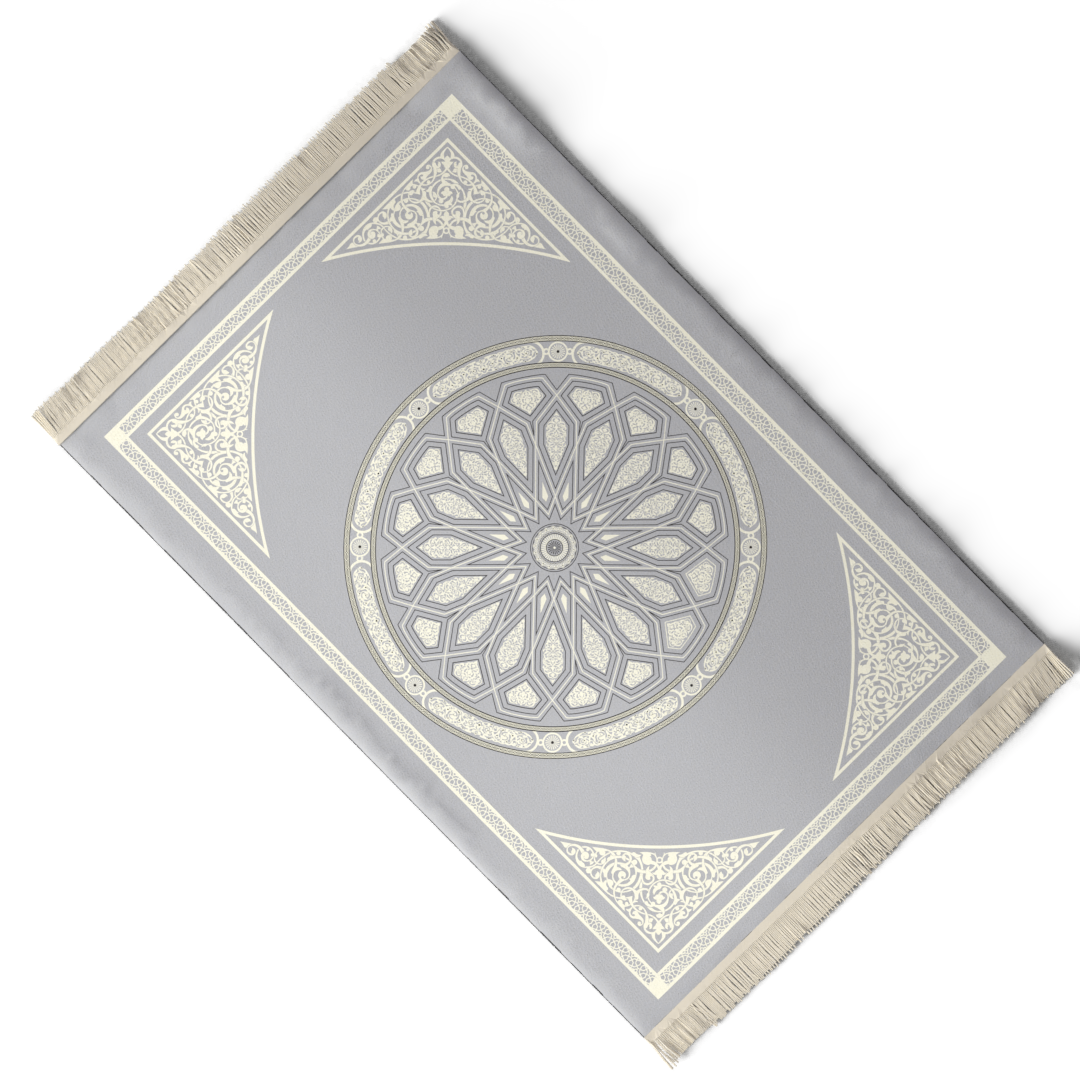 Prayer Mat AL-Qubba Grey - Velvet