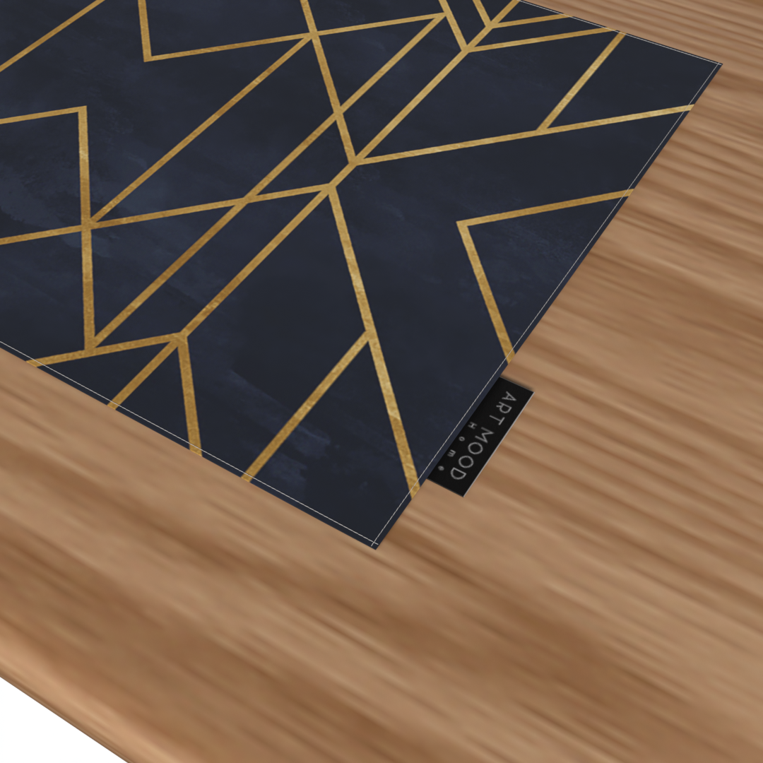 Golds Dark Blue Placemats & Runner Set