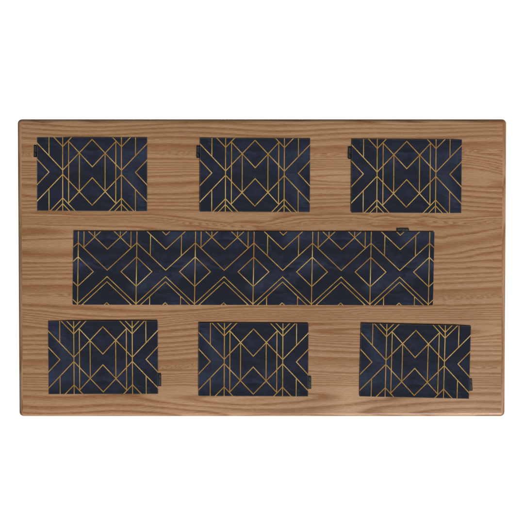 Golds Dark Blue Placemats & Runner Set