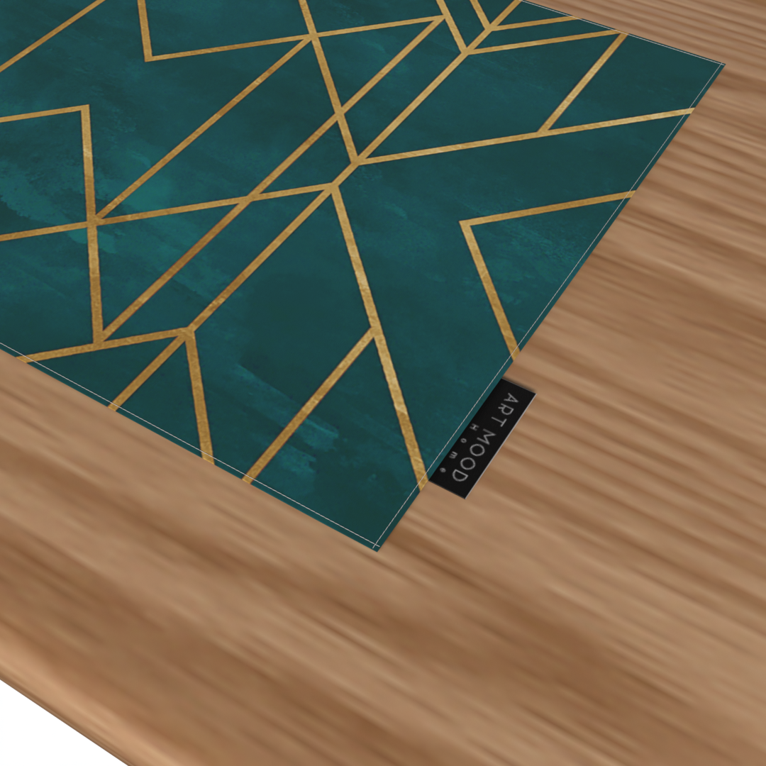 Golds Teal Placemats & Runner Set