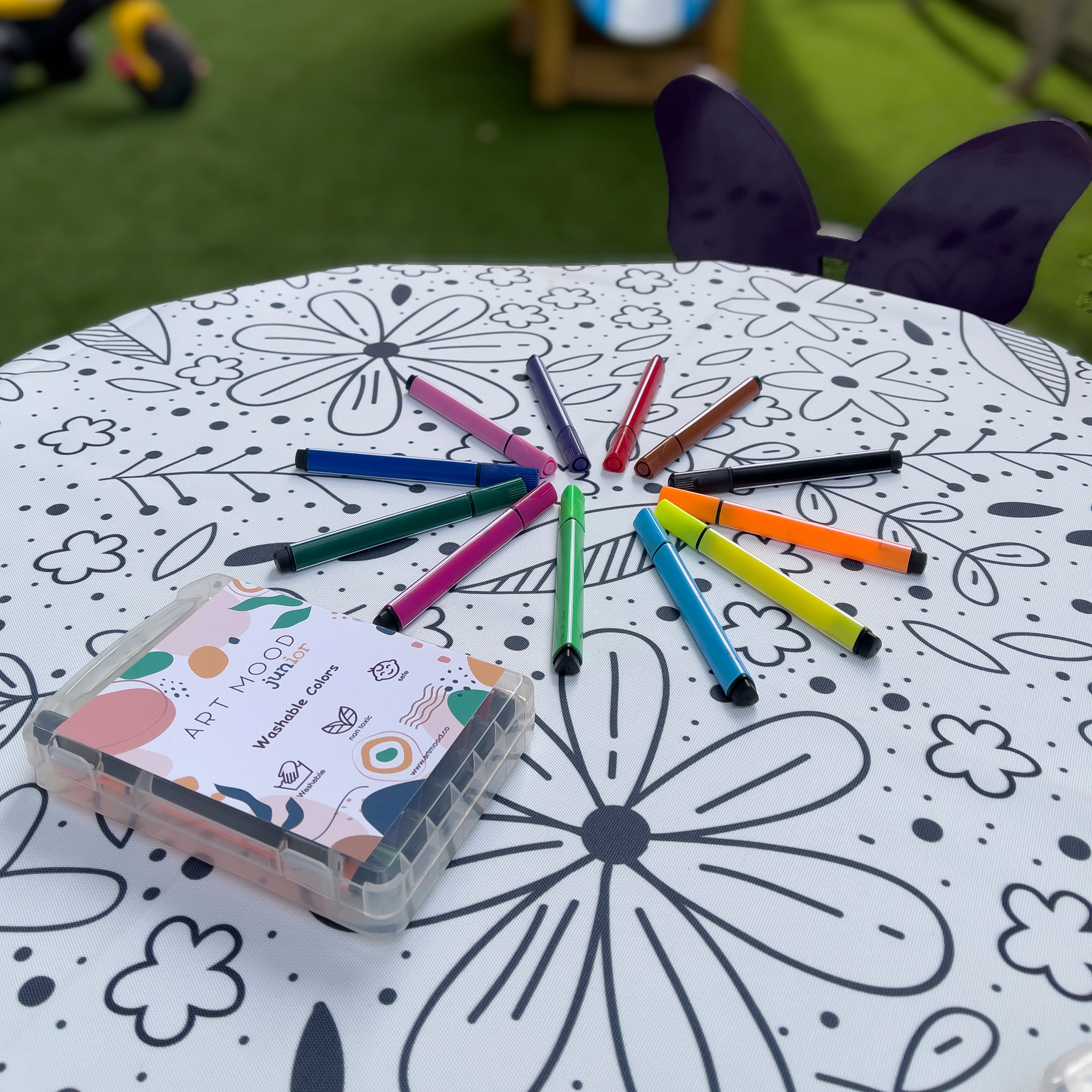 Coloring Tablecloth - Flowers Design