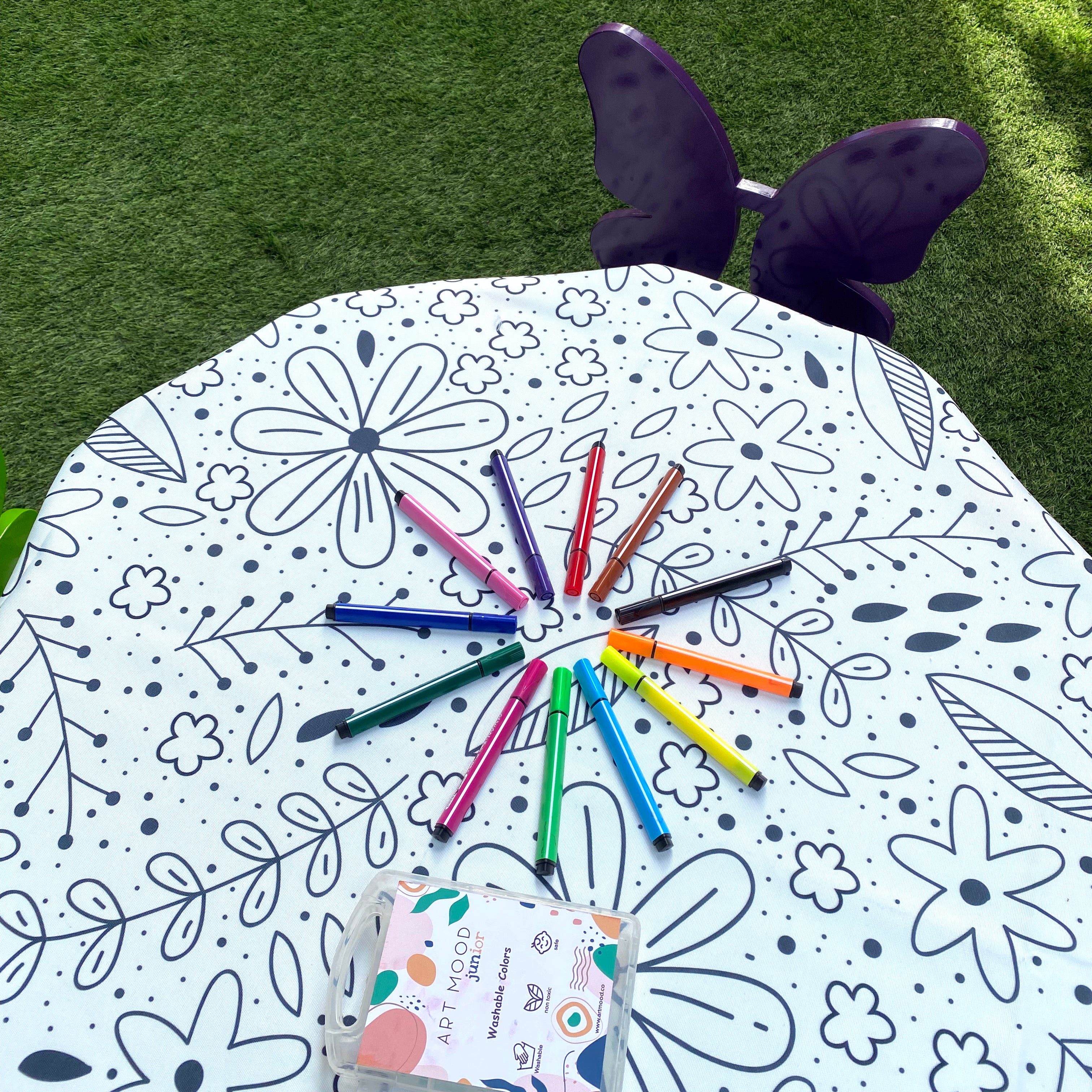Coloring Tablecloth - Flowers Design