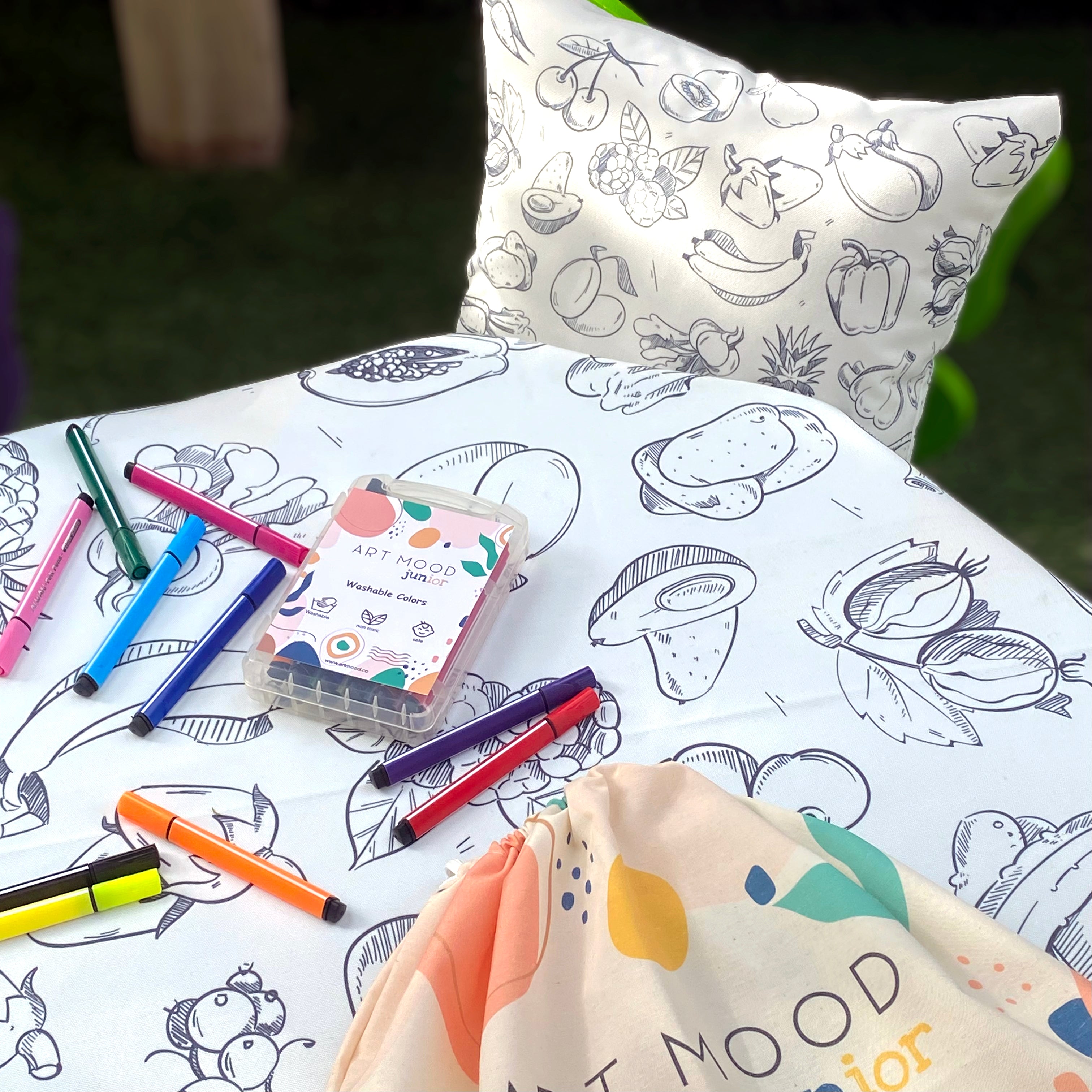 Coloring Tablecloth - Food Design