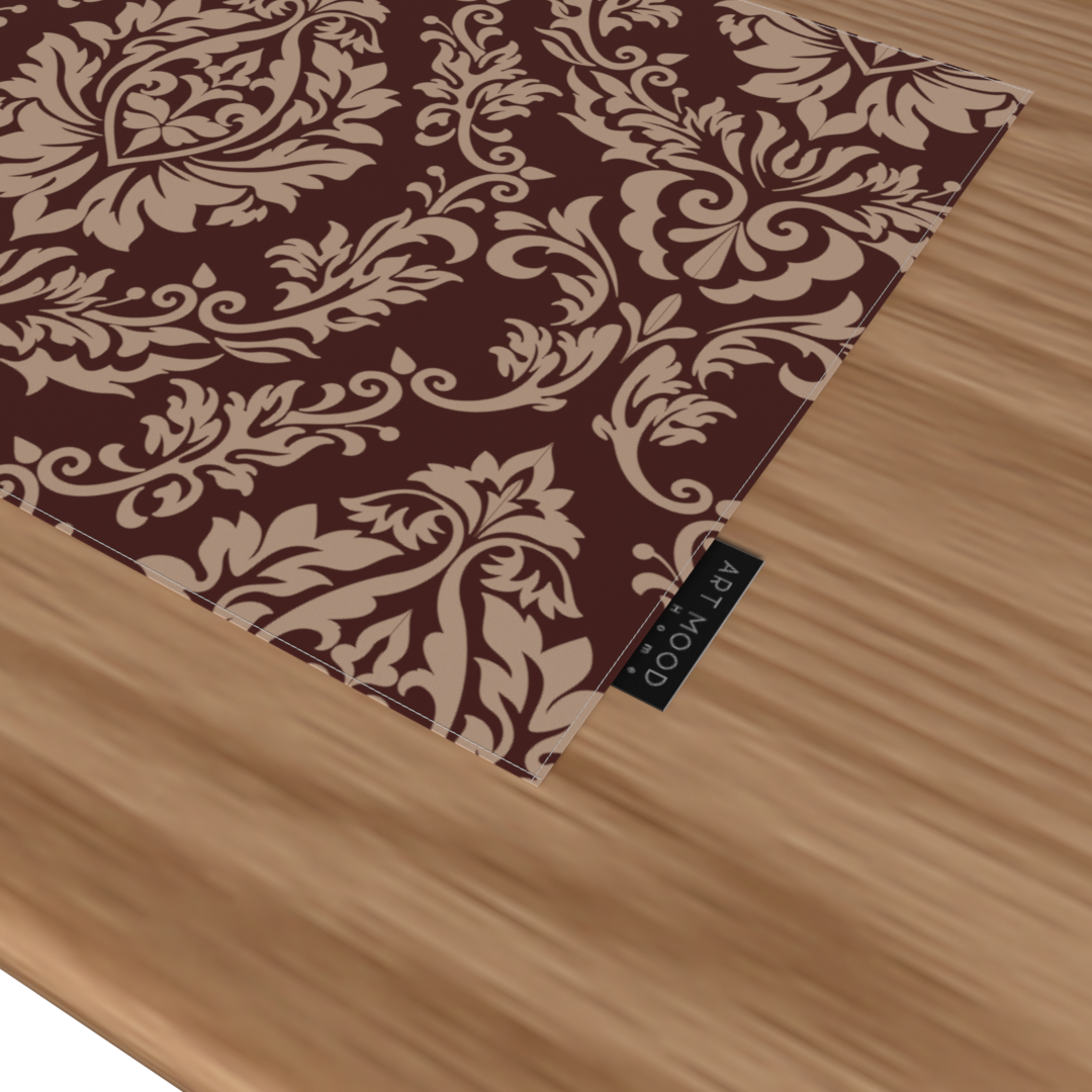 Sophia Maroon Placemats & Runner Set