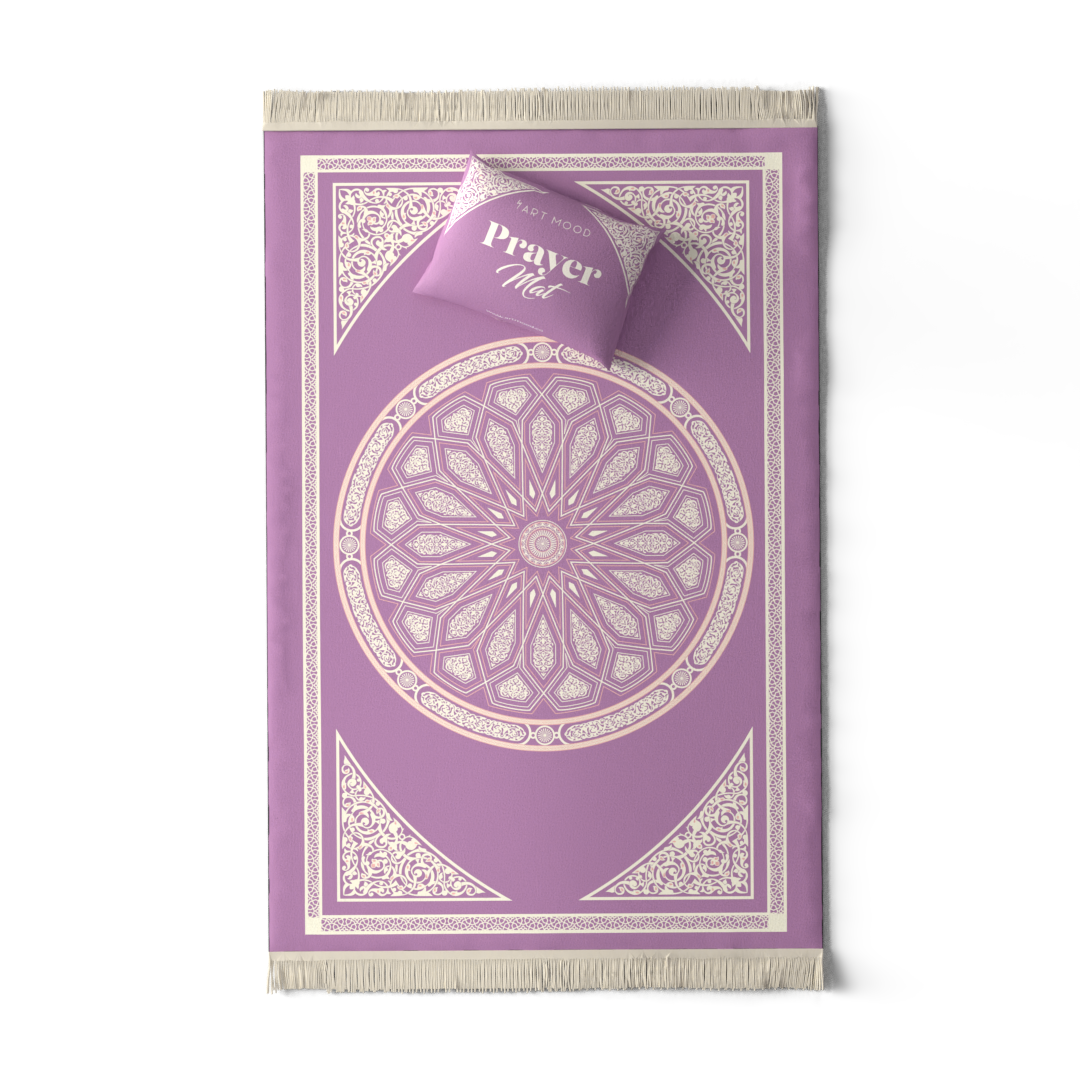 Prayer Mat AL-Qubba Pastel Purple - Velvet