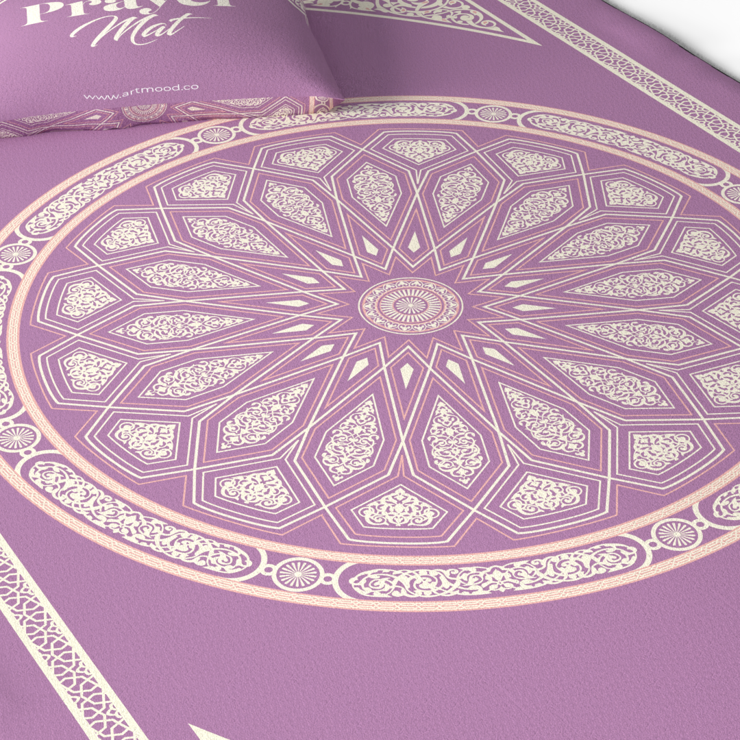 Prayer Mat AL-Qubba Pastel Purple - Velvet