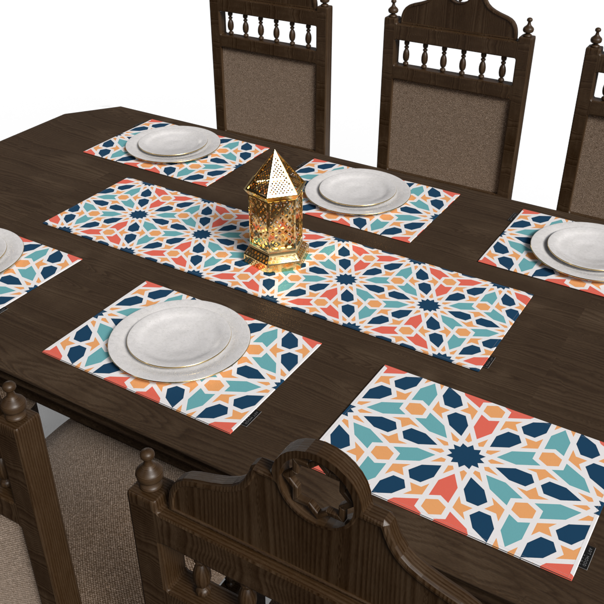Arabesque Placemats & Runner Set