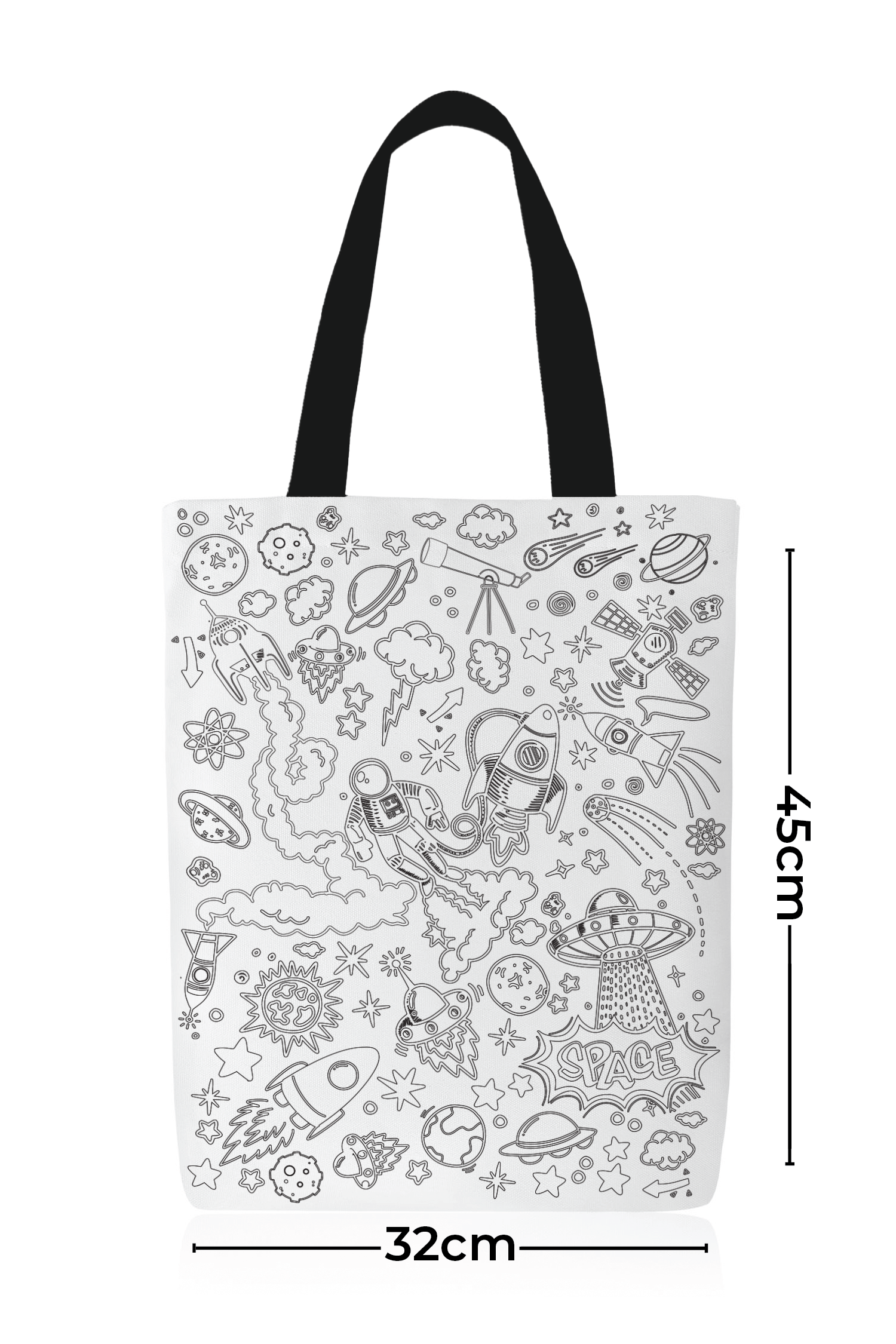 Coloring Tote Bag Space