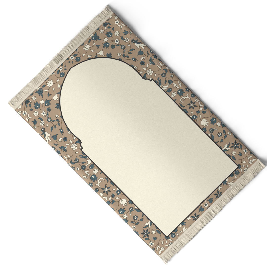 Prayer Mat AL-Rawda Beige - Velvet
