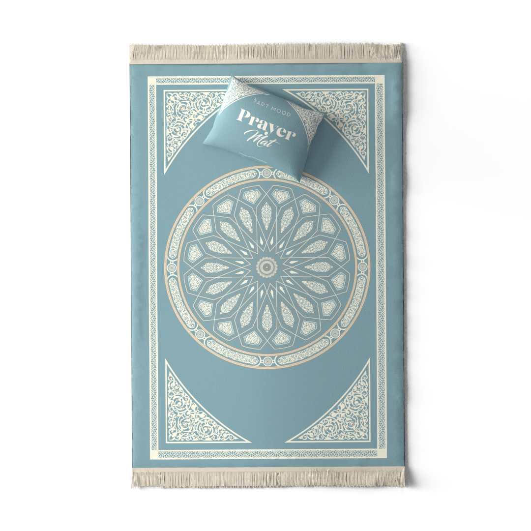 Prayer Mat AL-Qubba Blue - Velvet