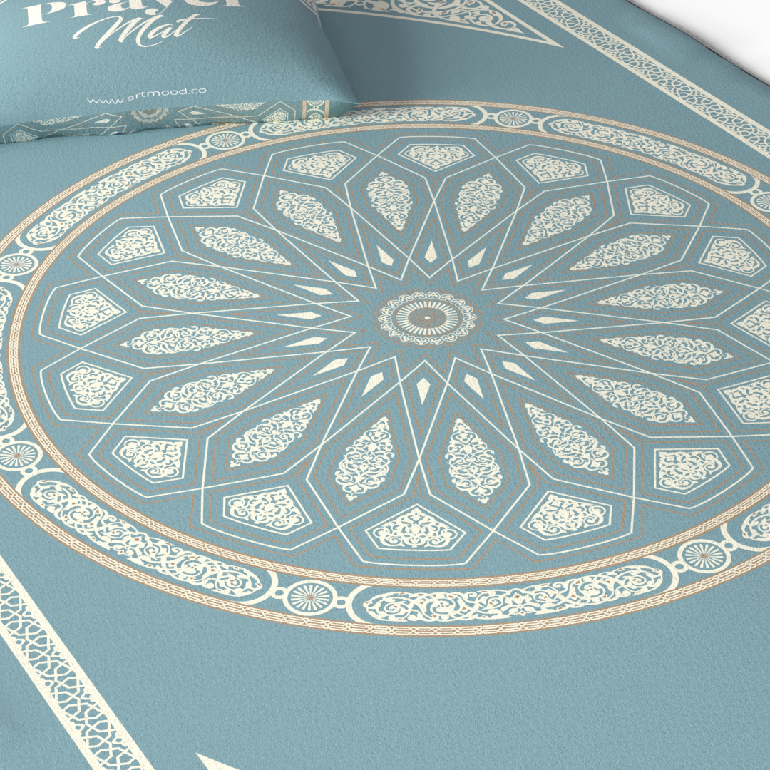 Prayer Mat AL-Qubba Blue - Velvet