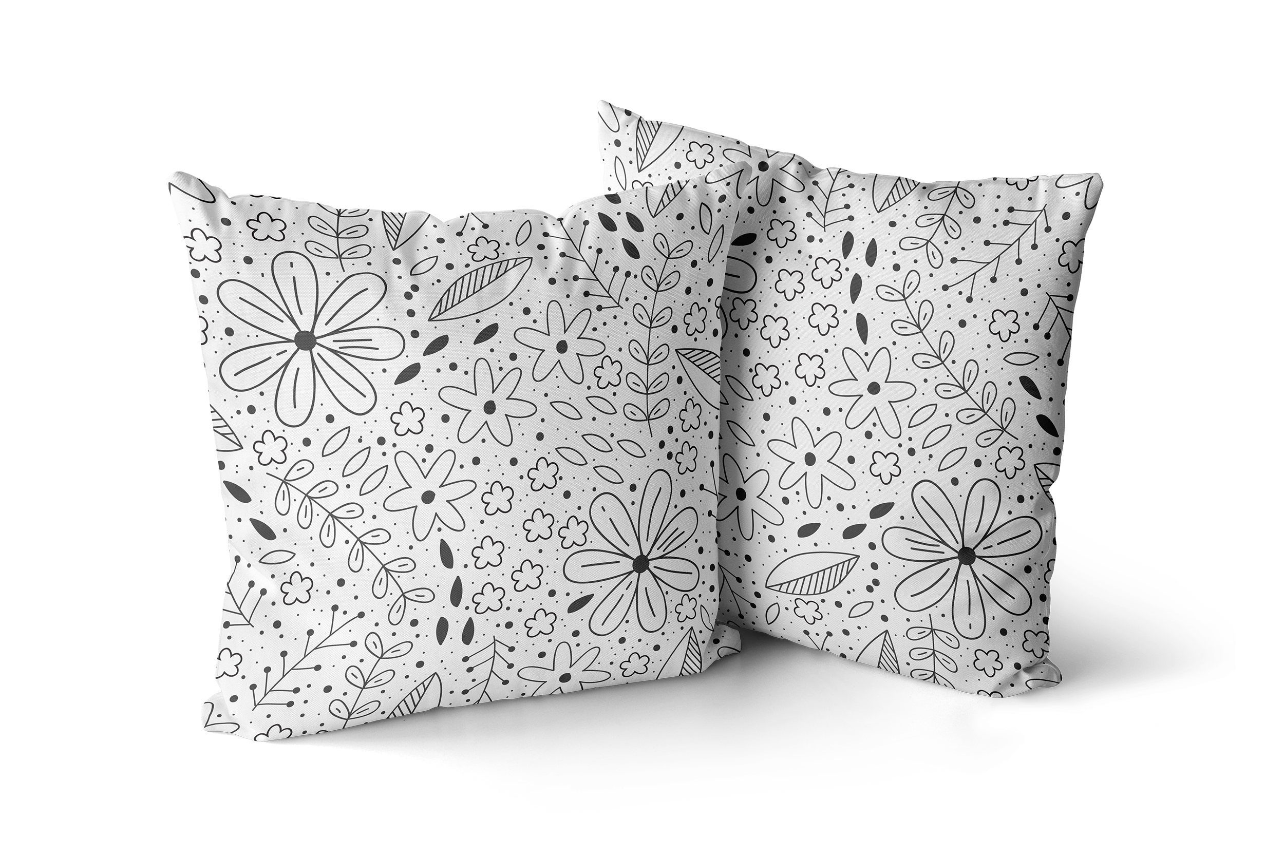 Coloring Cushion - Flowers Design