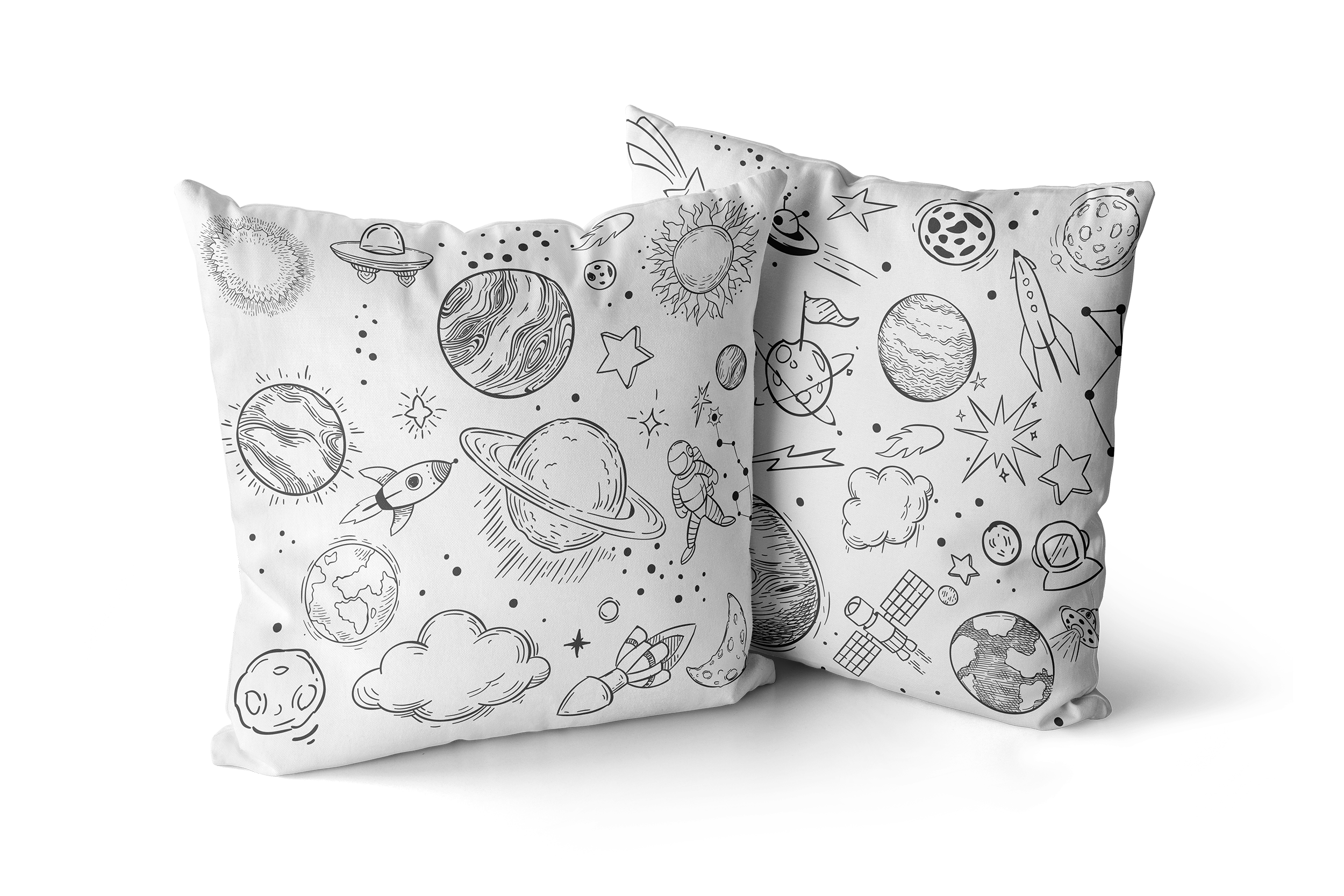 Coloring Cushion - Space Design