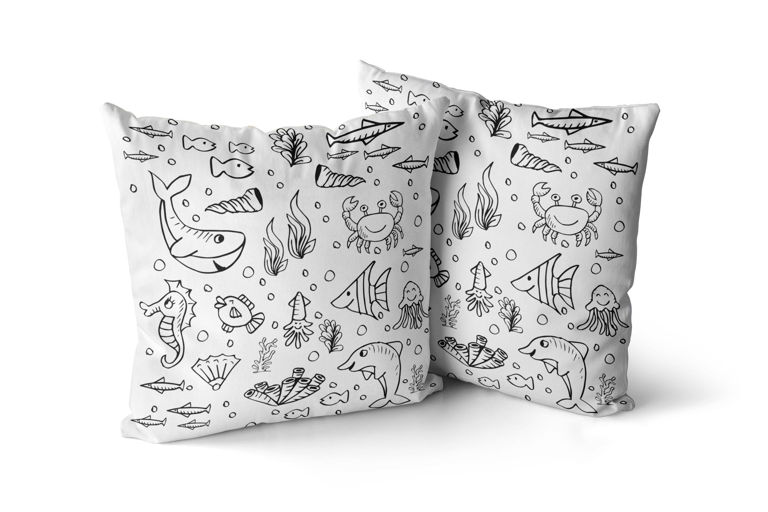 Coloring Cushion - Fish Design