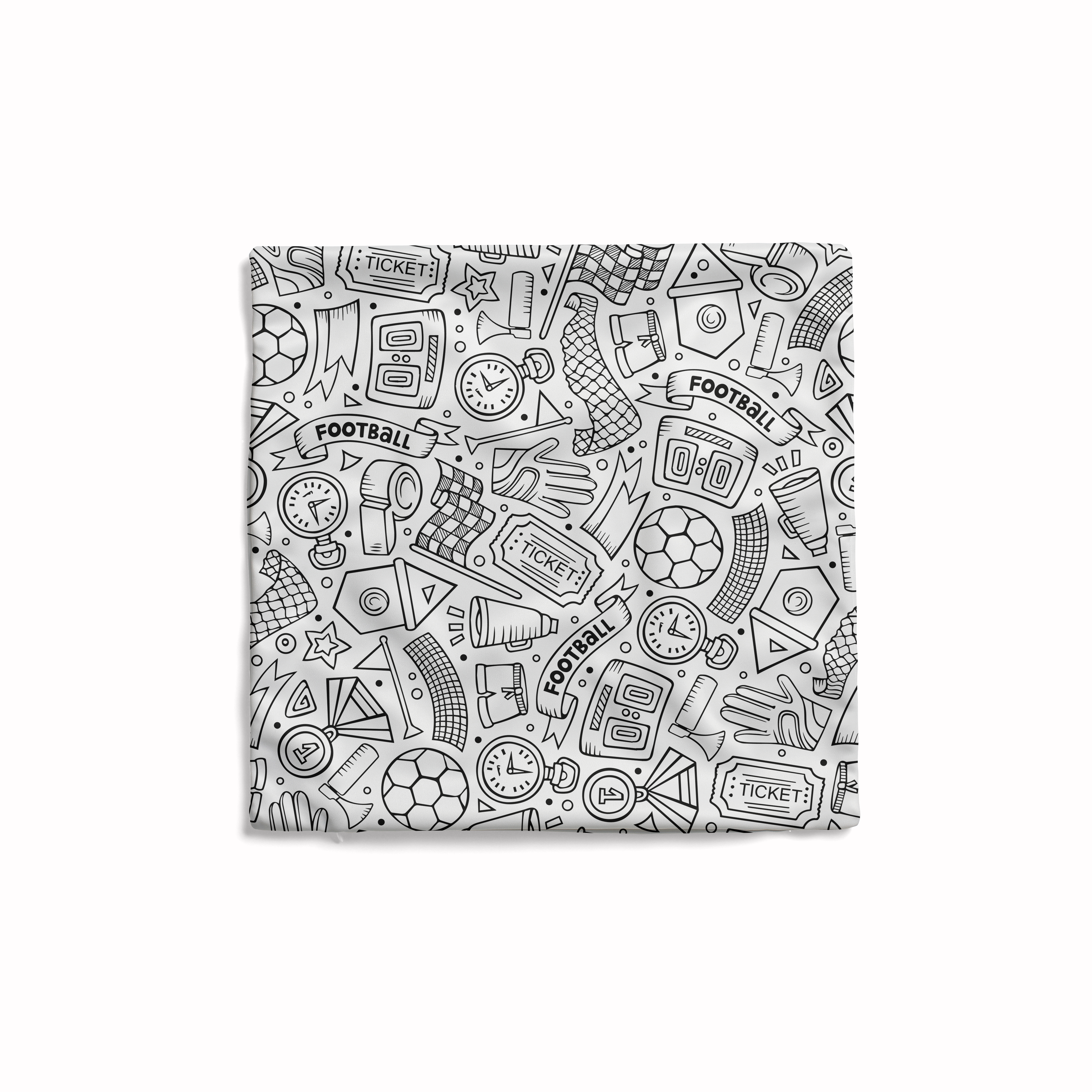 Coloring Cushion - Football Design