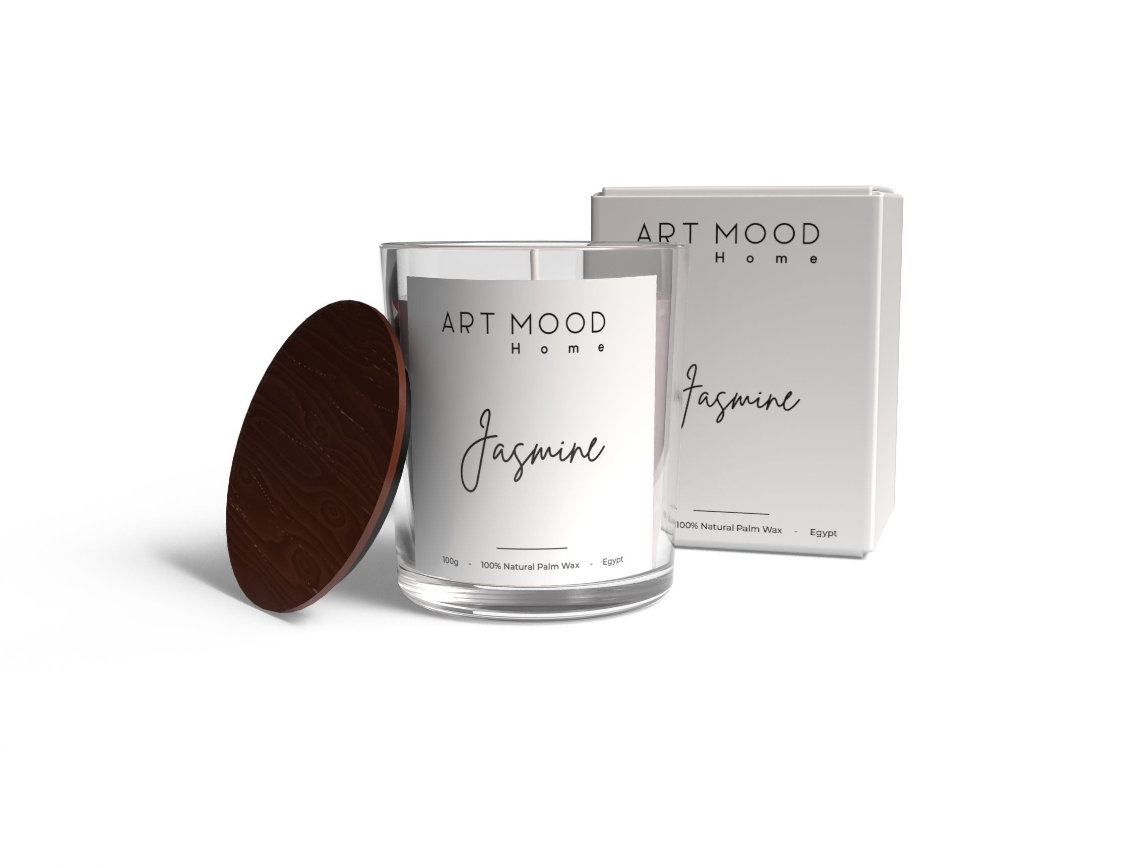 Jasmine Scented Candle - Glass Container 100g