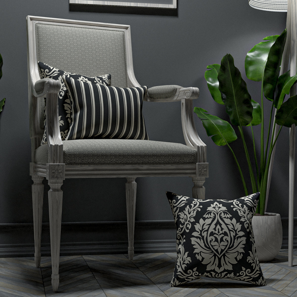 طقم وسائد - سوفيا رمادي