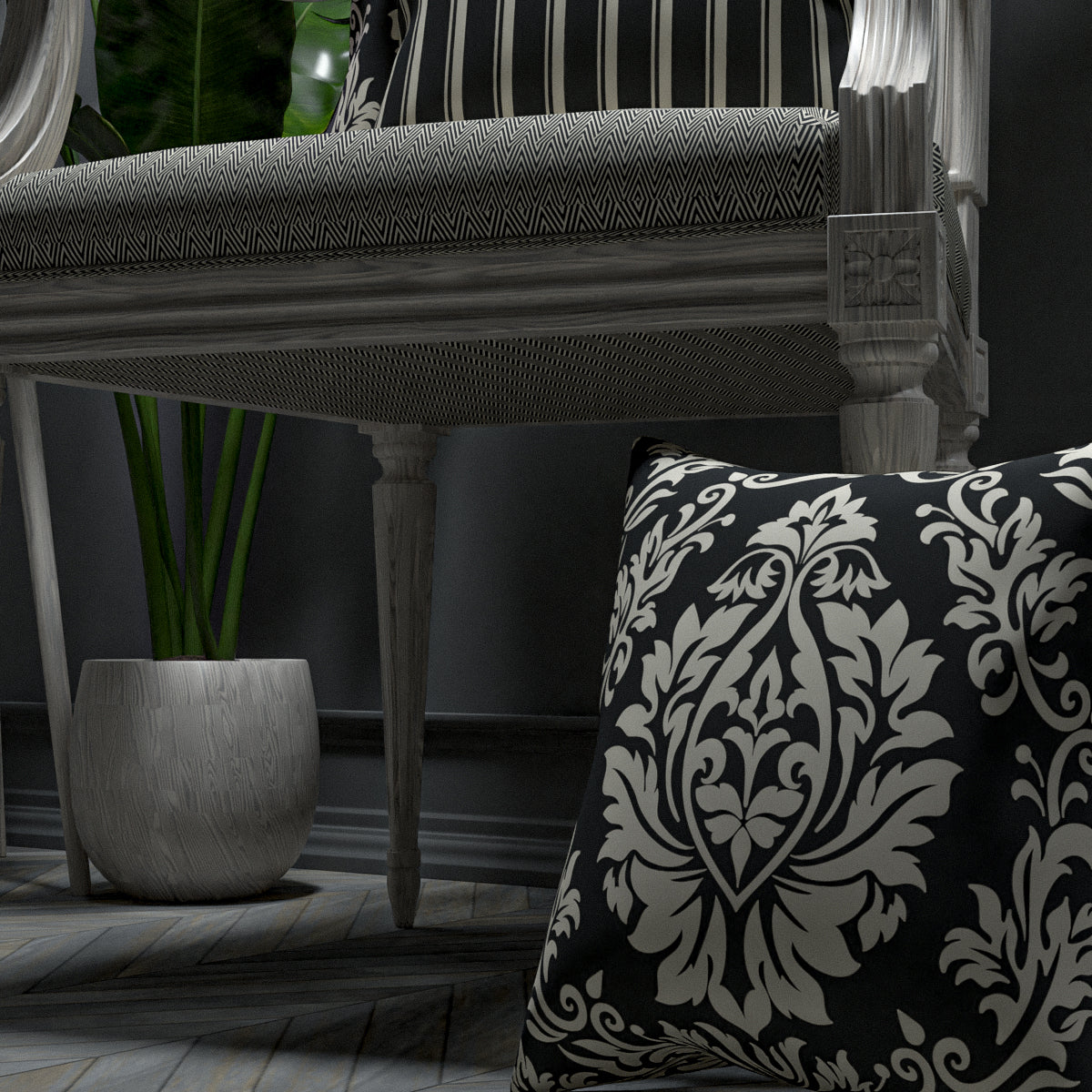 طقم وسائد - سوفيا رمادي