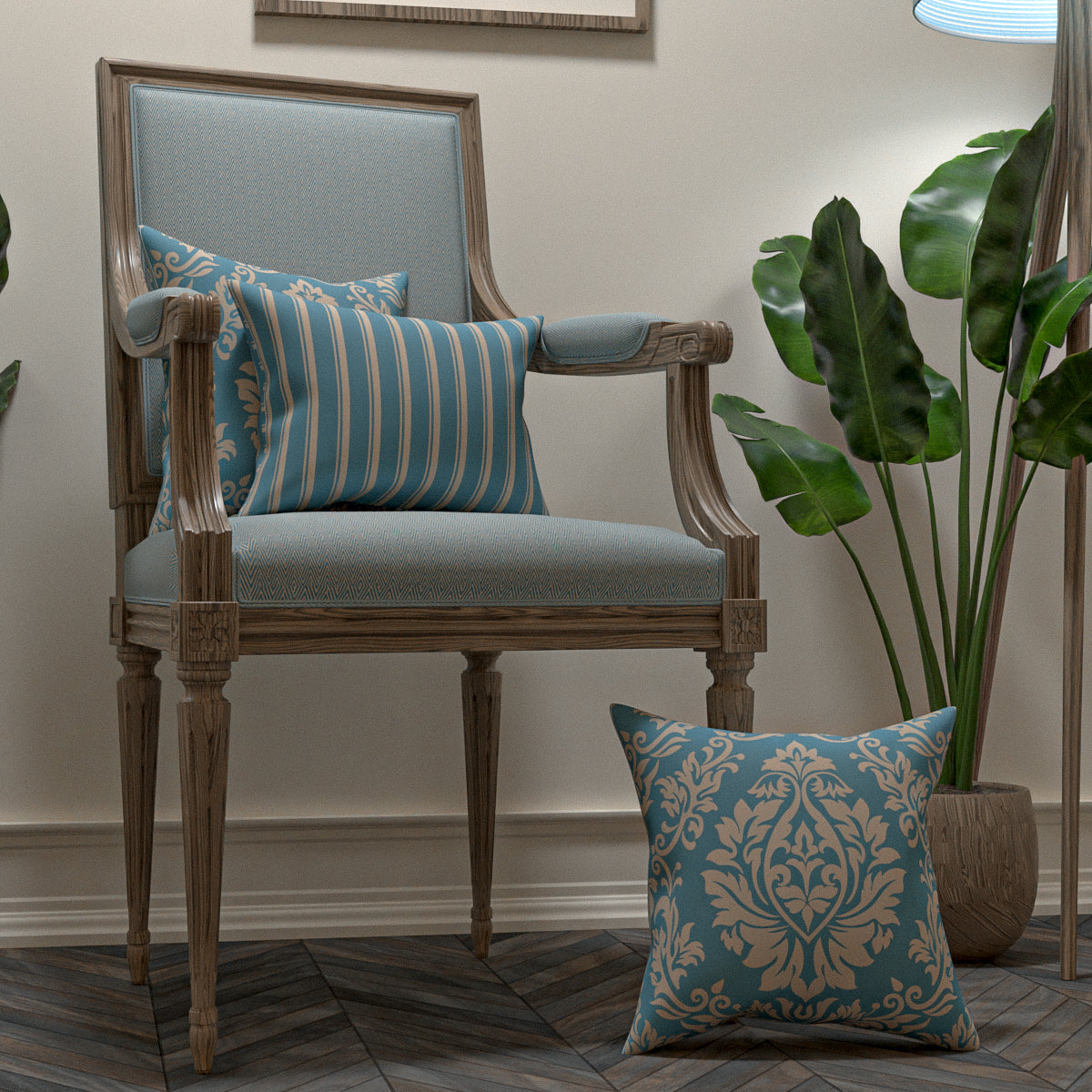 Sophia Blue Cushion Set