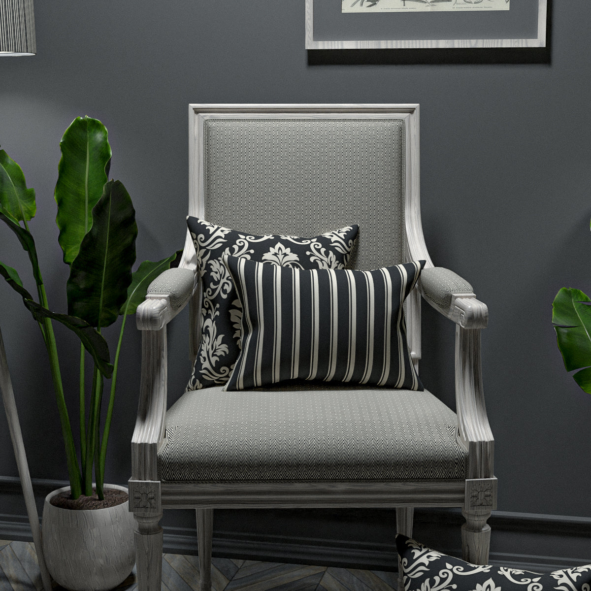 طقم وسائد - سوفيا رمادي