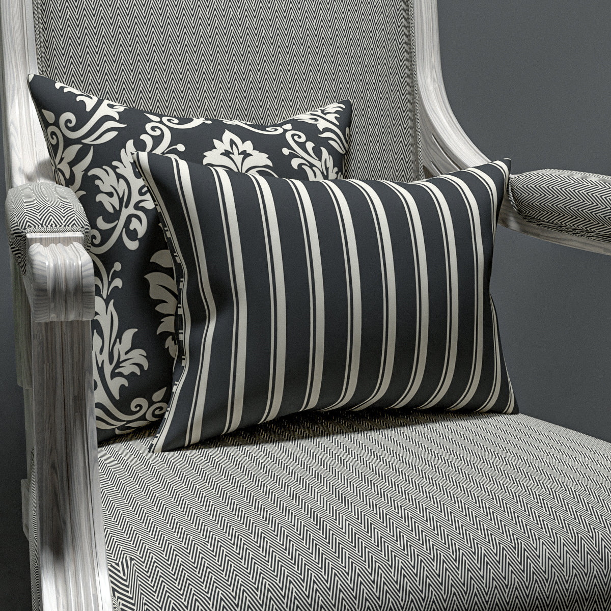 طقم وسائد - سوفيا رمادي