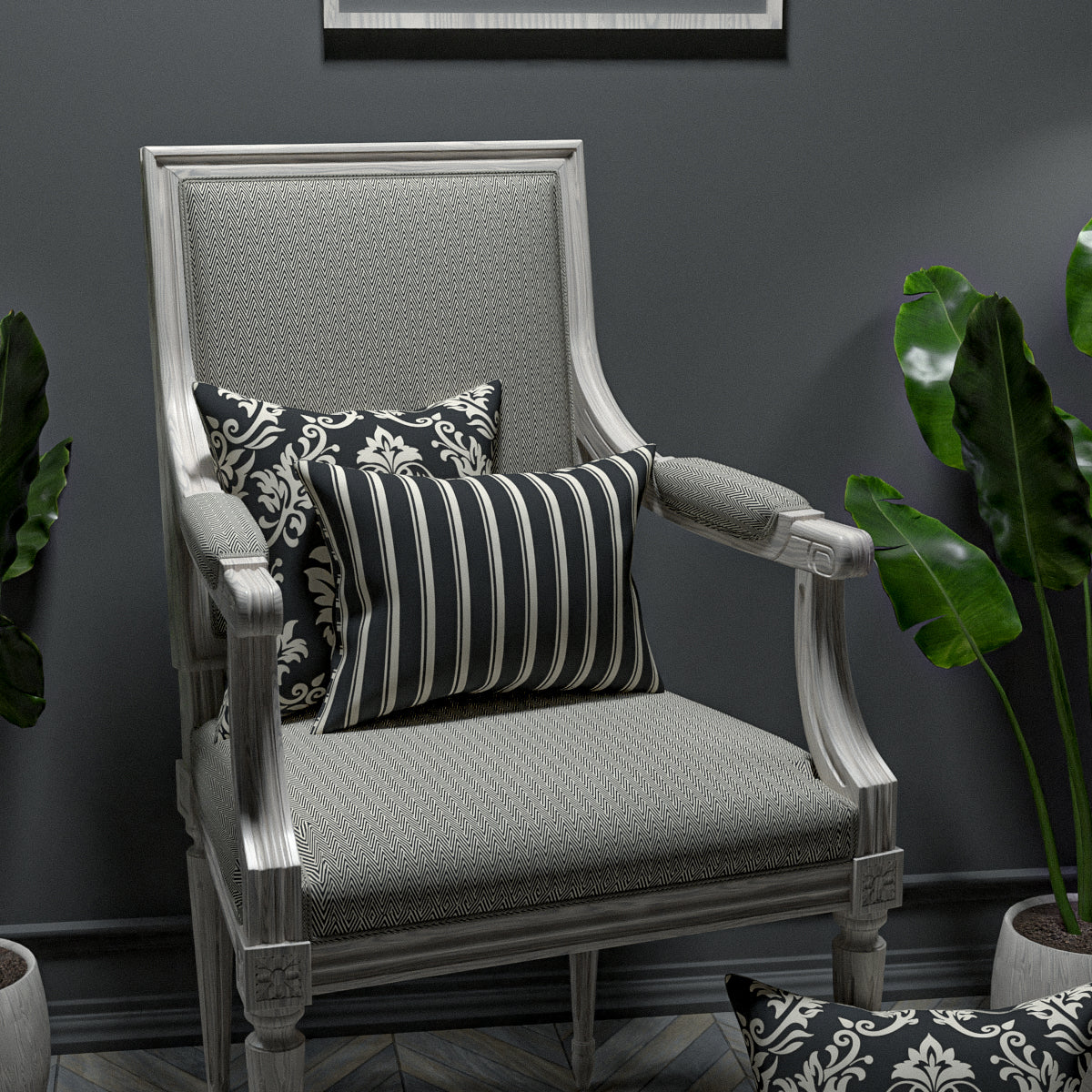 طقم وسائد - سوفيا رمادي