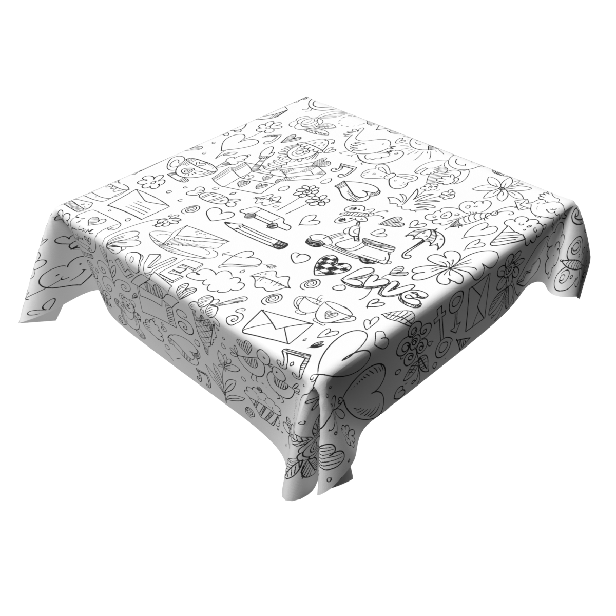 Coloring Tablecloth - Doddle Design
