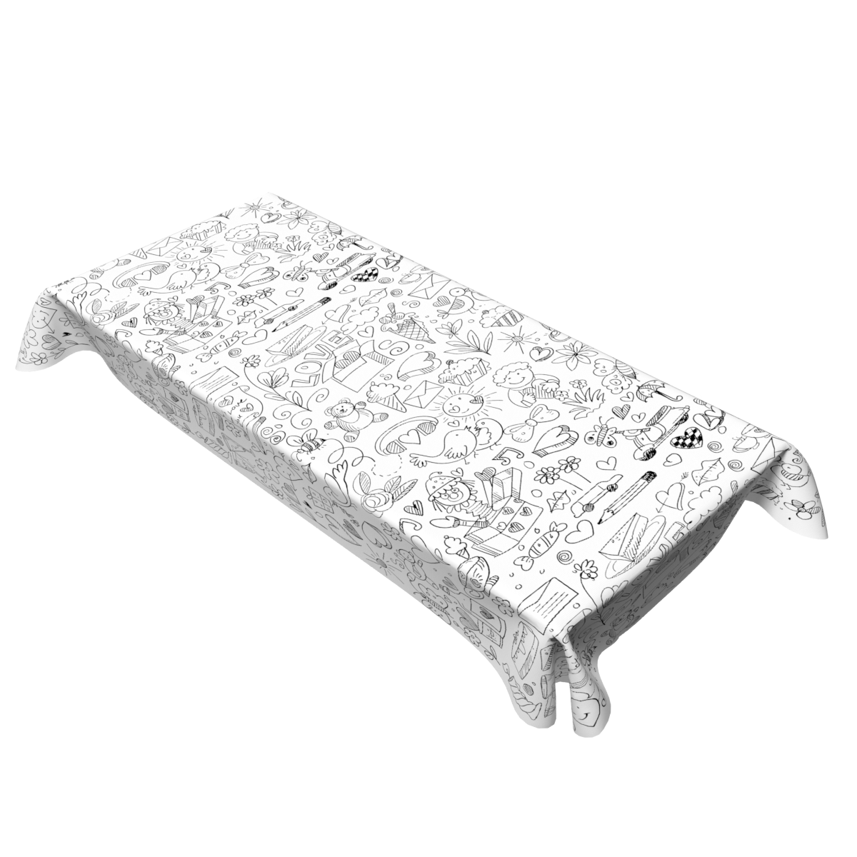 Coloring Tablecloth - Doddle Design