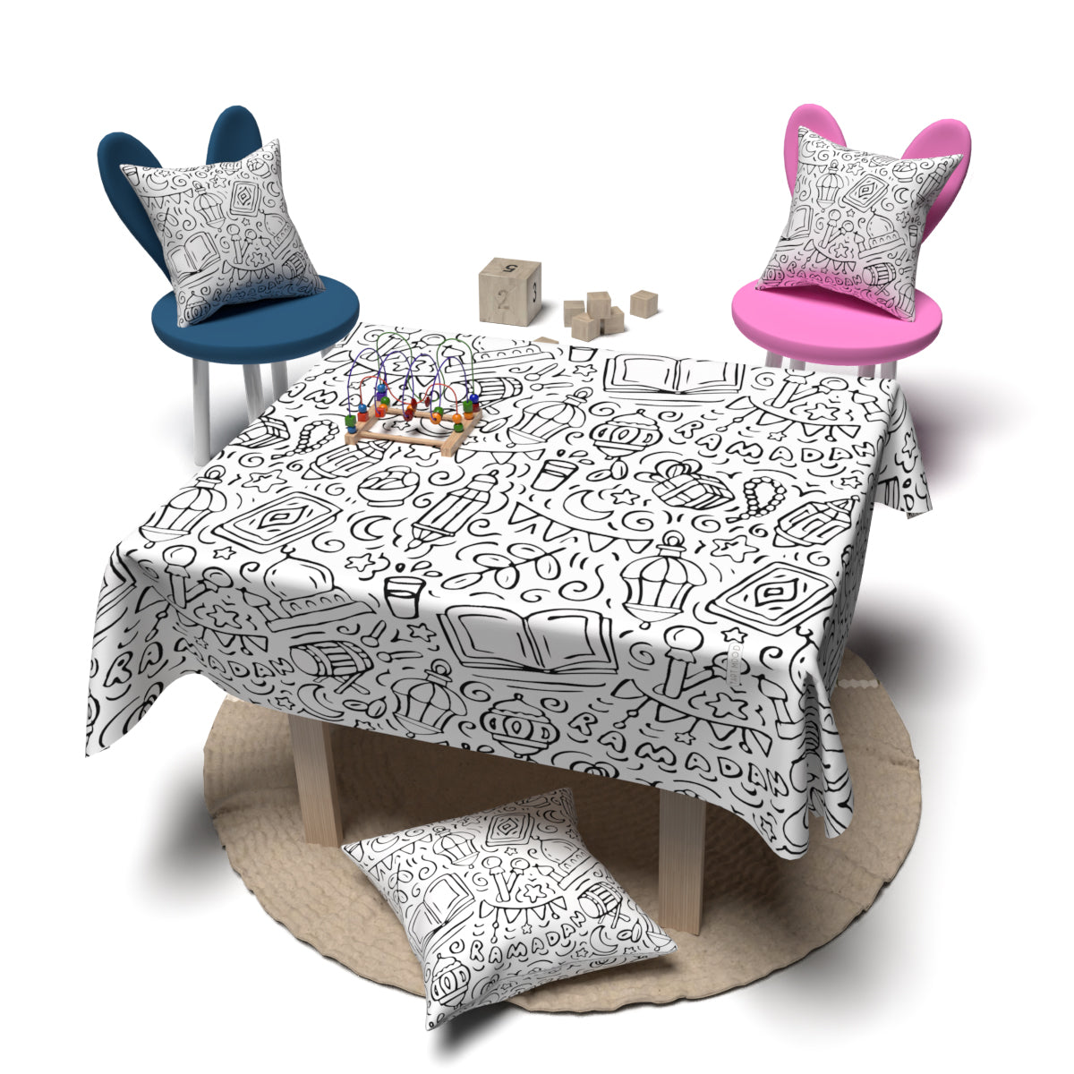 Coloring Tablecloth - Ramadan Oros Design