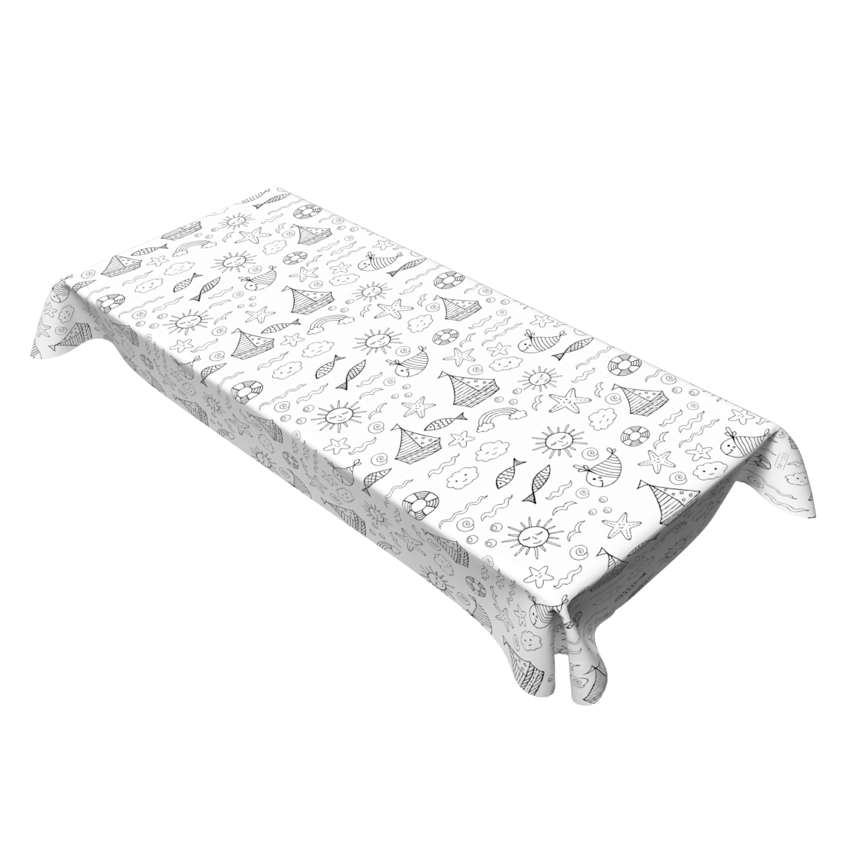 Coloring Tablecloth - Boats Design