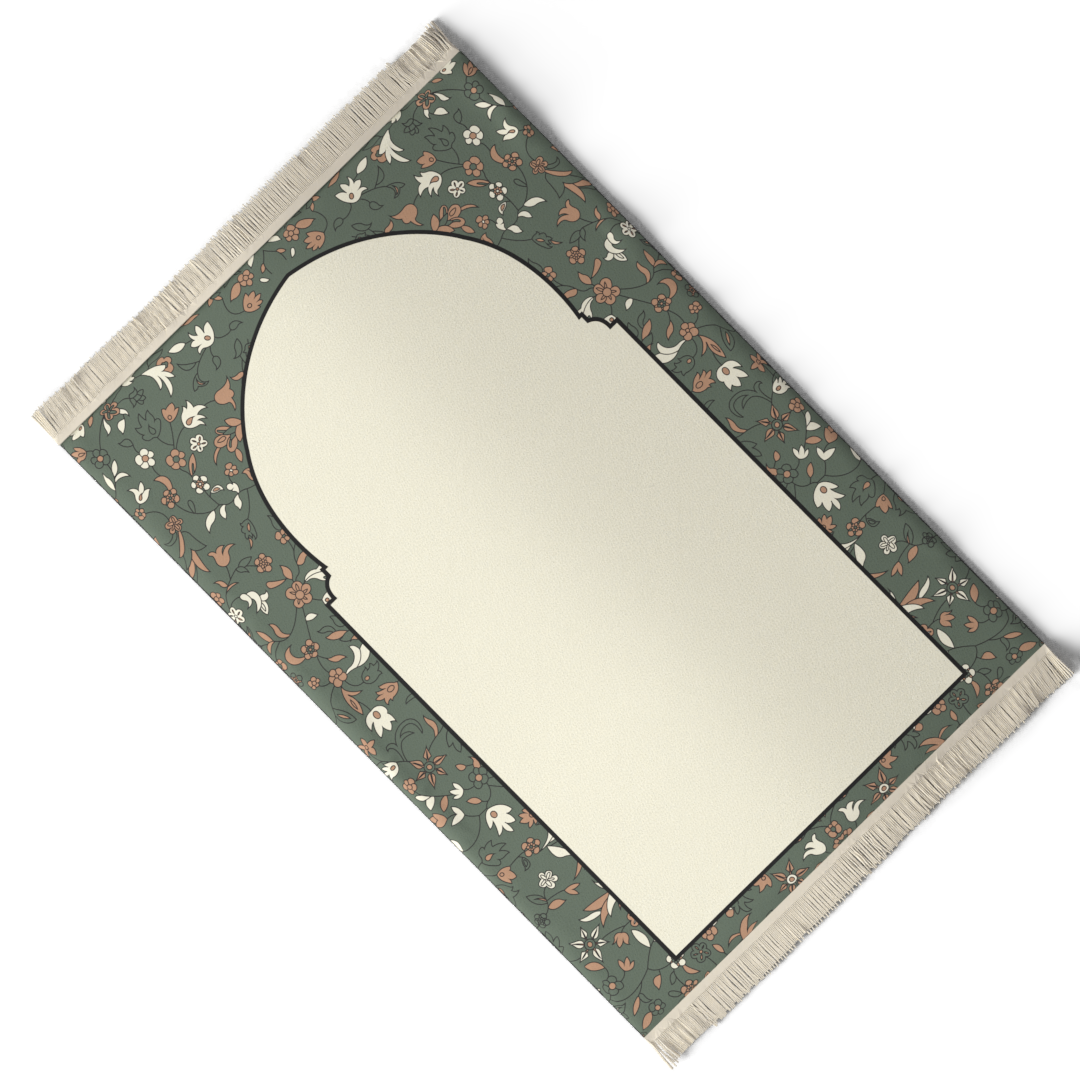 Prayer Mat AL-Rawda Olive - Velvet