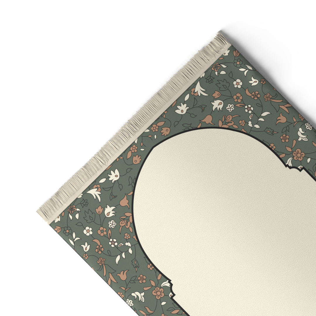 Prayer Mat AL-Rawda Olive - Velvet