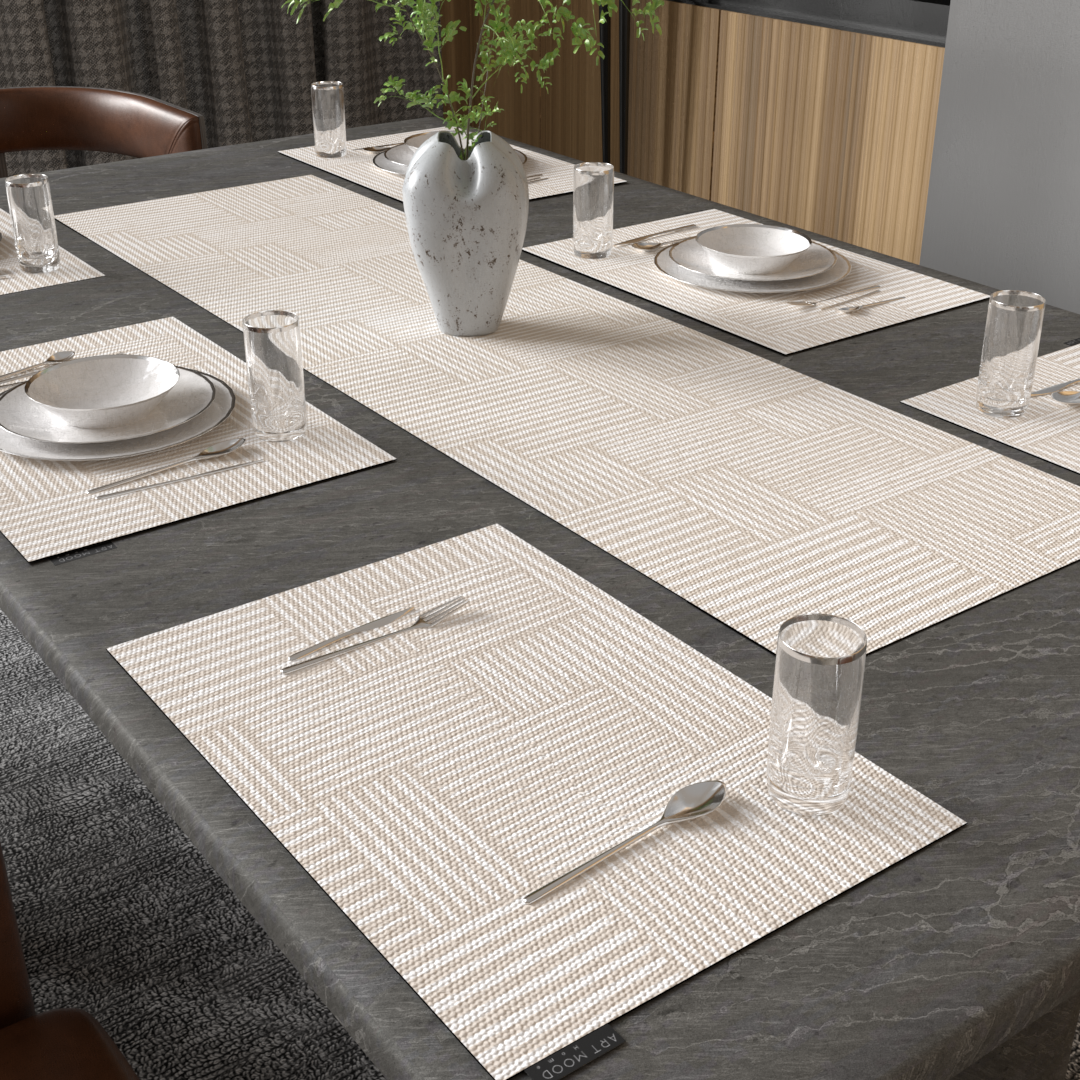 Ensemble de sets de table et chemin de table Hazel 01