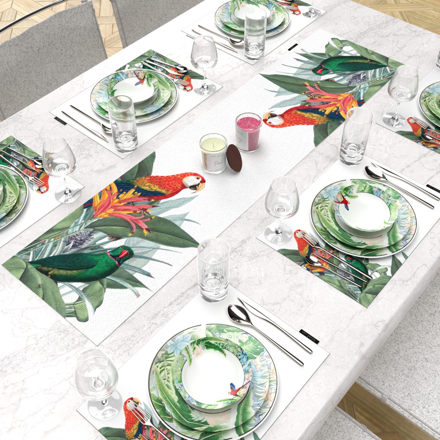 Dazzle Placemats & Runner Set