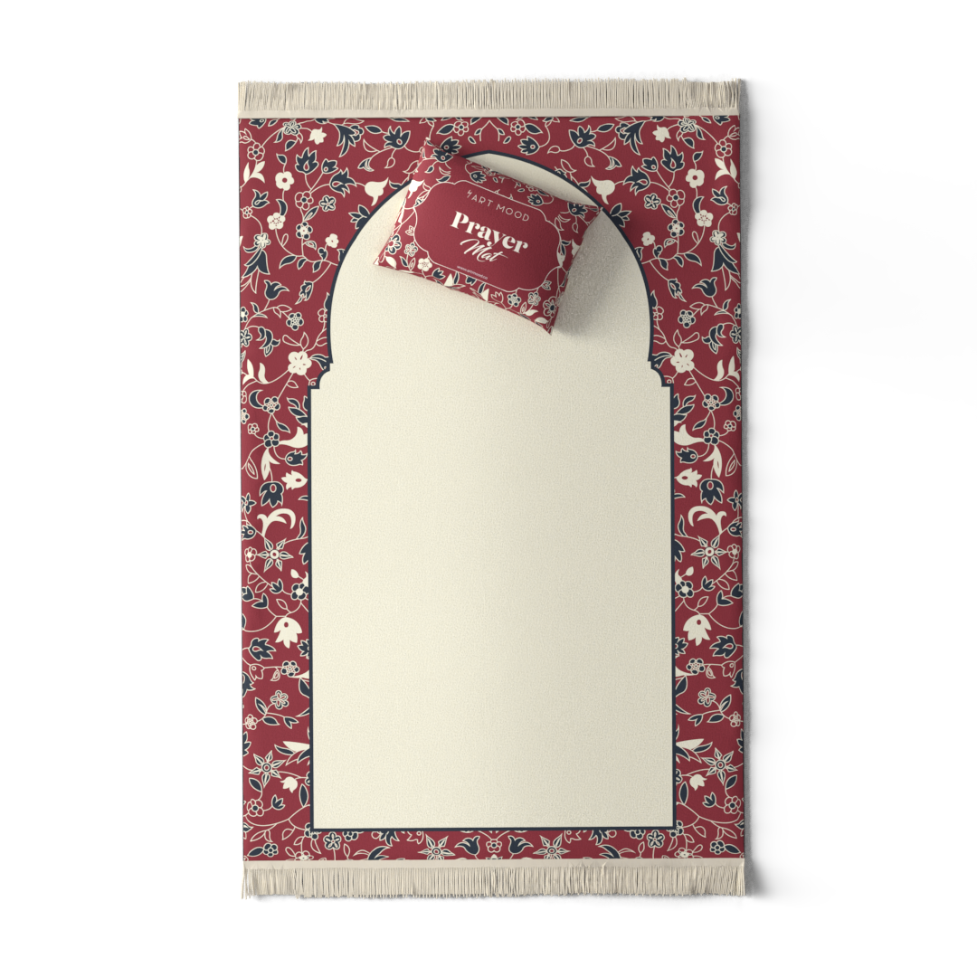 Prayer Mat AL-Rawda Red - Velvet