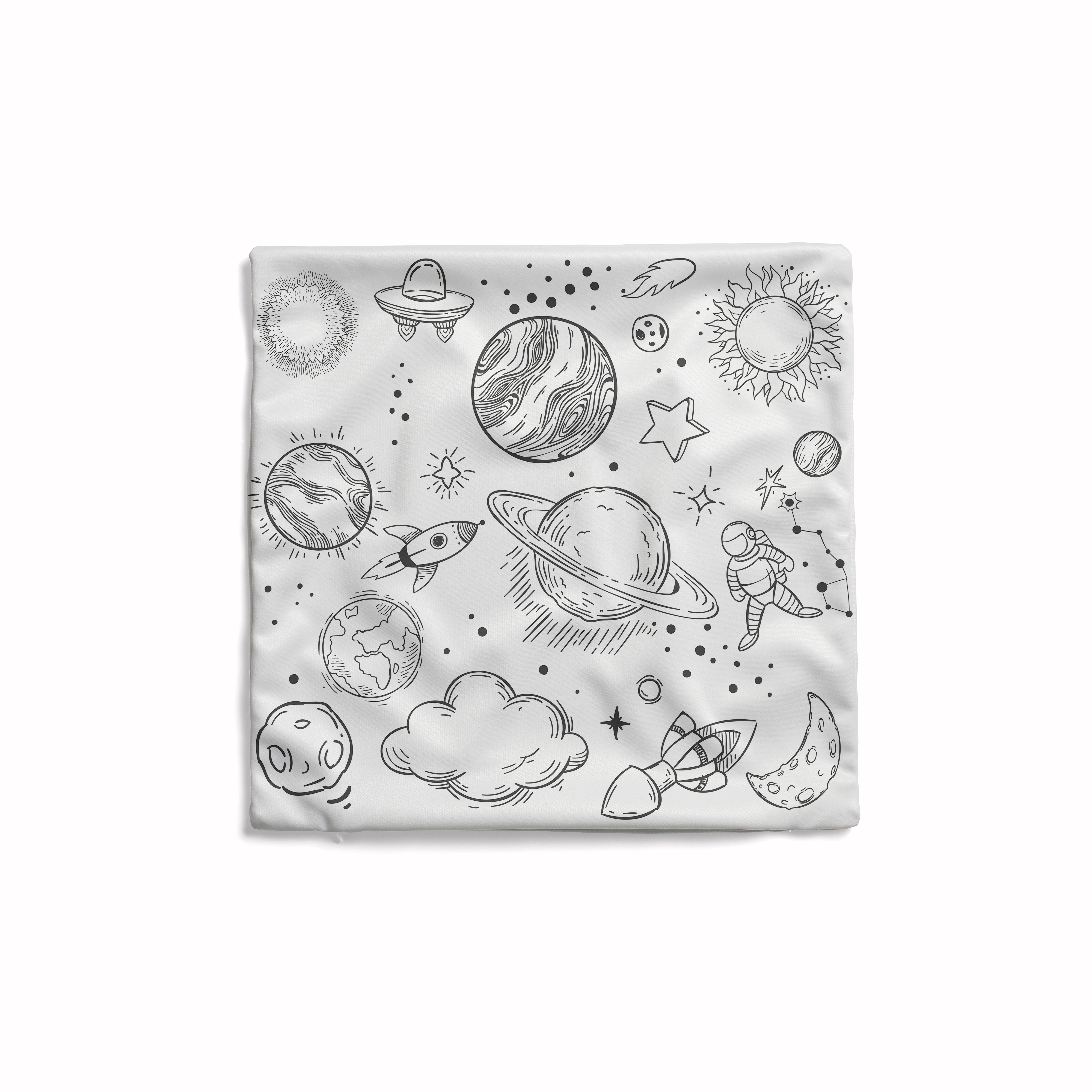 Coloring Cushion - Space Design