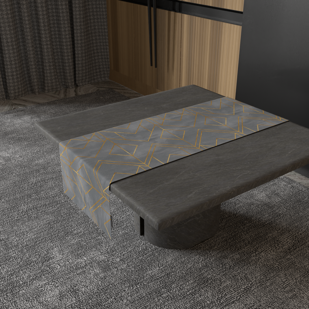 Tapis de passage gris doré